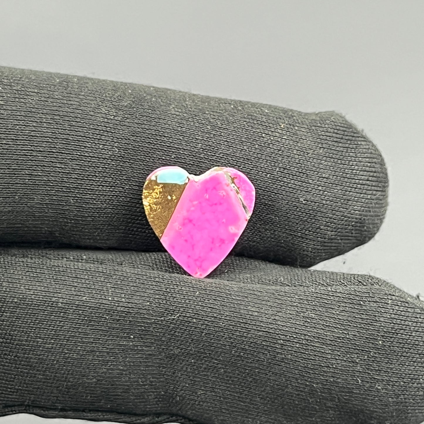 Cotton Candy Dahlia Cabochon - Heart