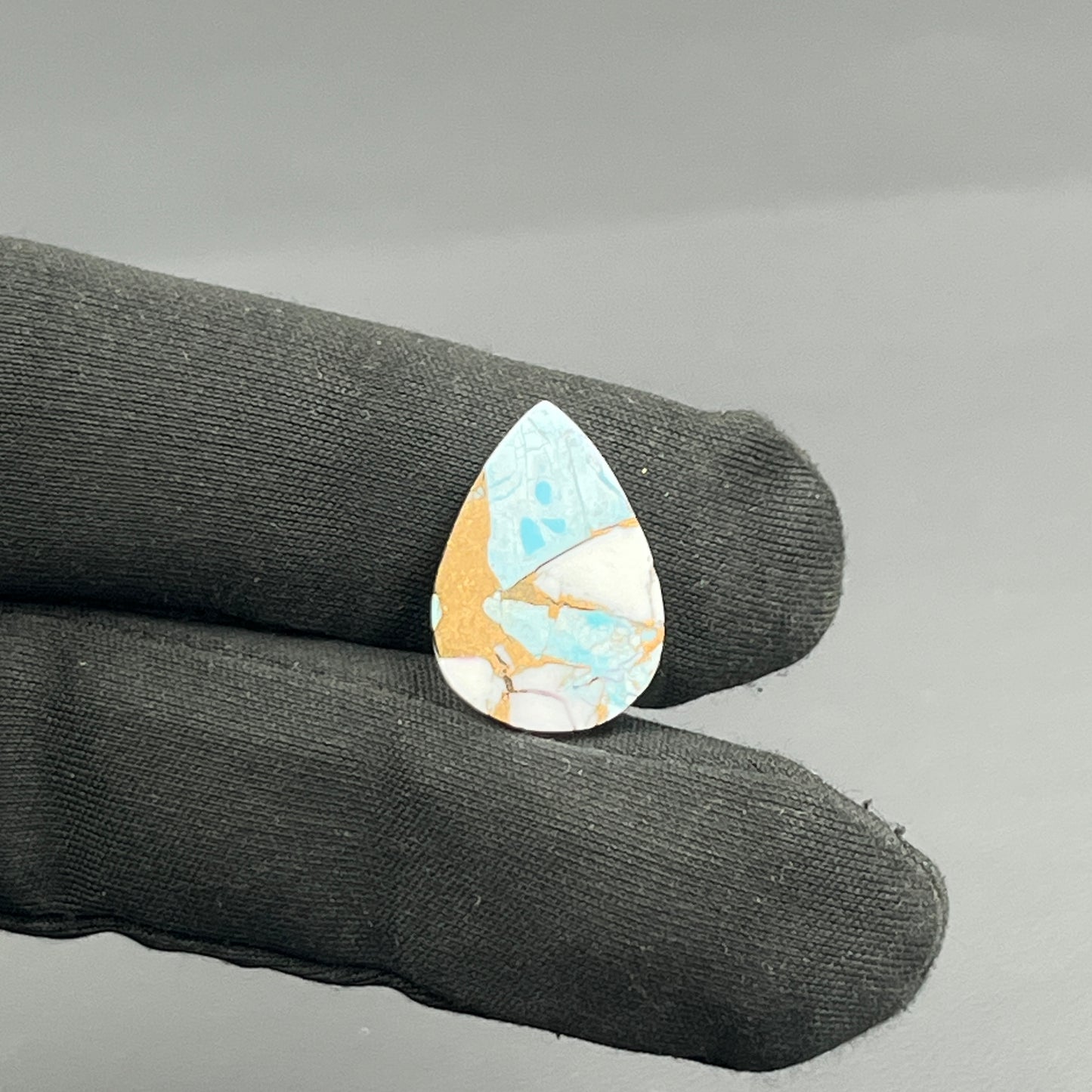 Cotton Candy Dahlia Cabochon - Teardrop