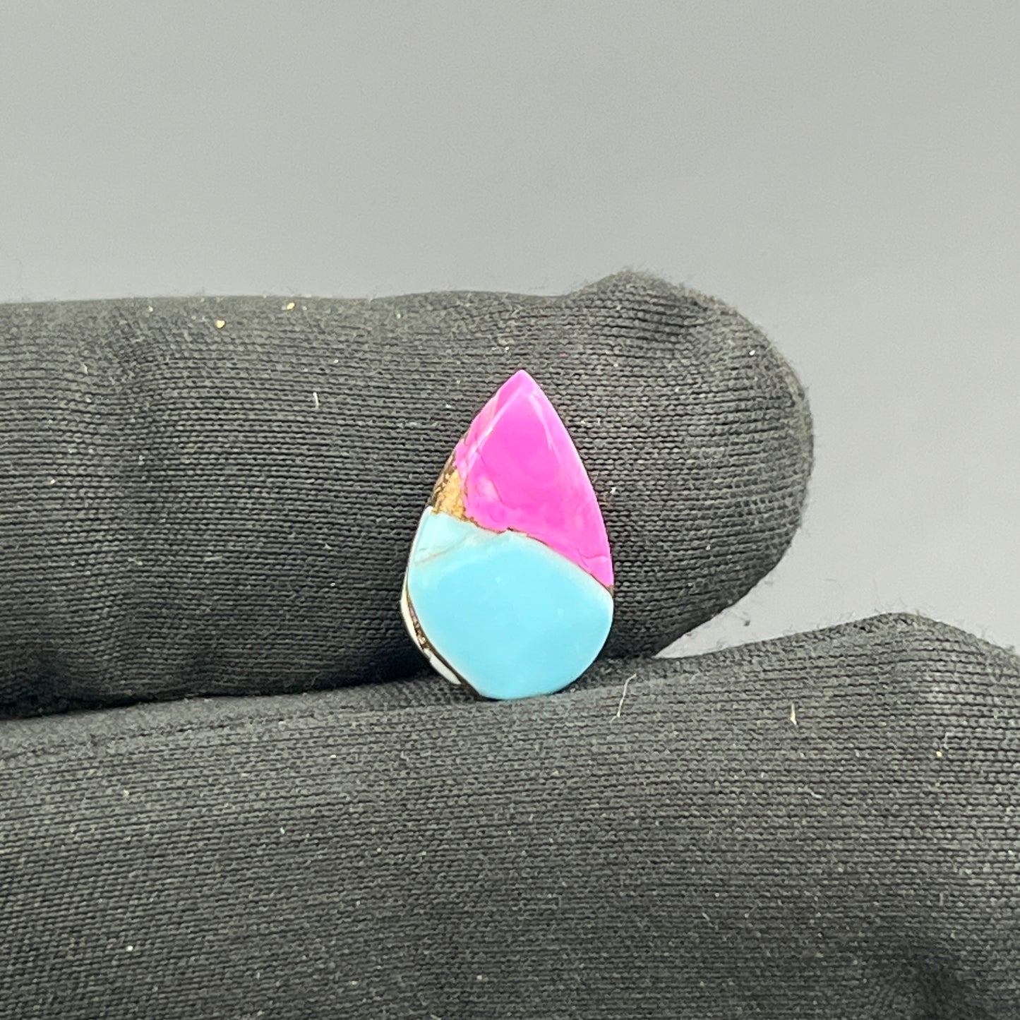 Cotton Candy Dahlia Cabochon - Teardrop