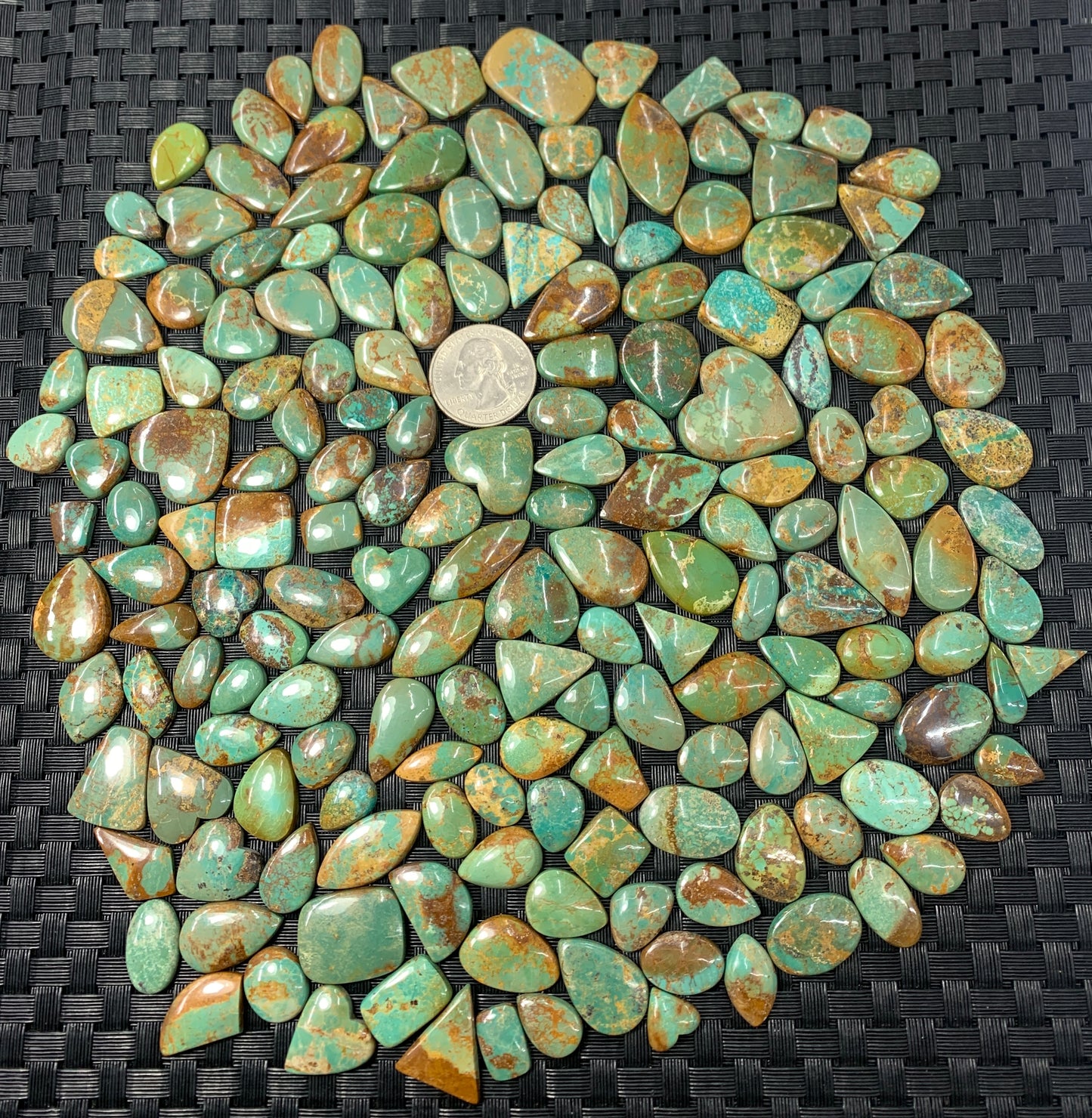 Green Royston turquoise lot