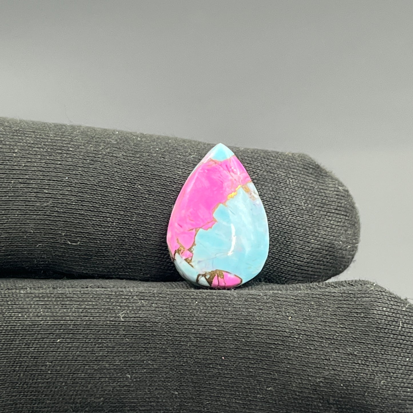 Cotton Candy Dahlia Cabochon - Teardrop
