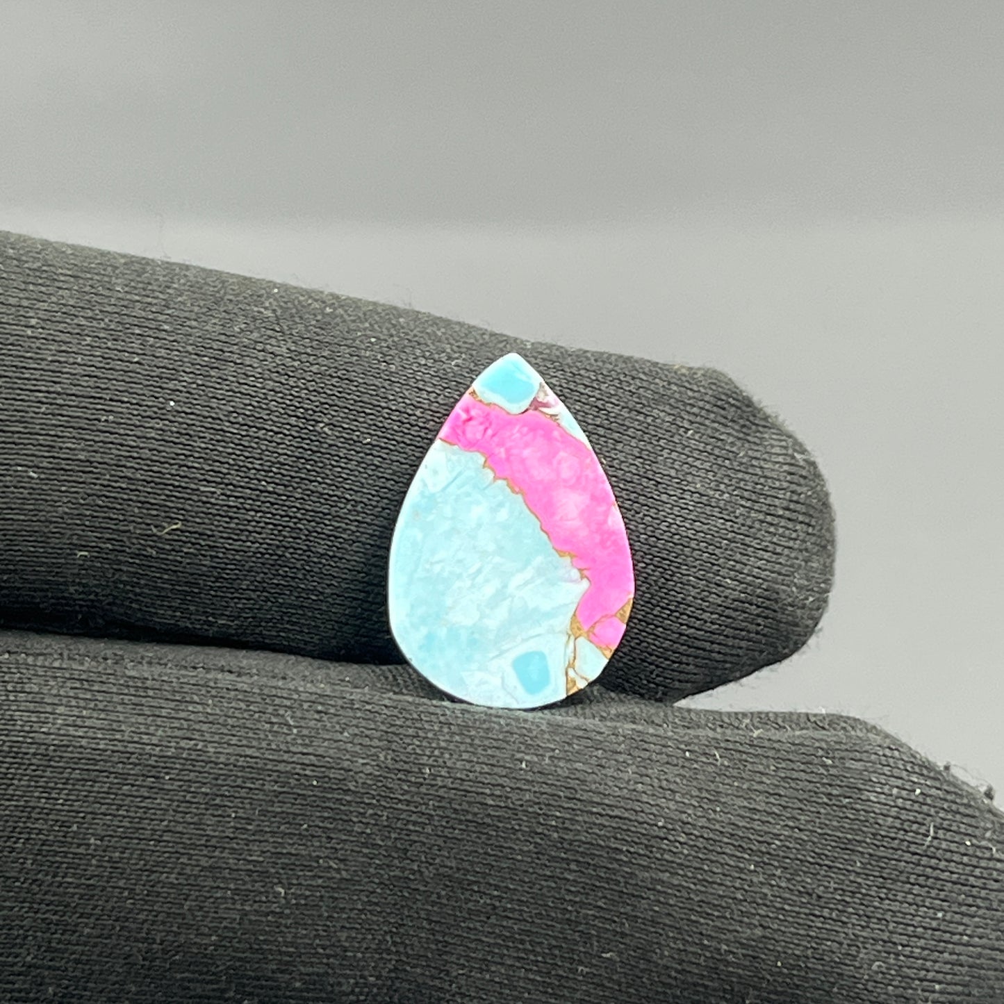 Cotton Candy Dahlia Cabochon - Teardrop
