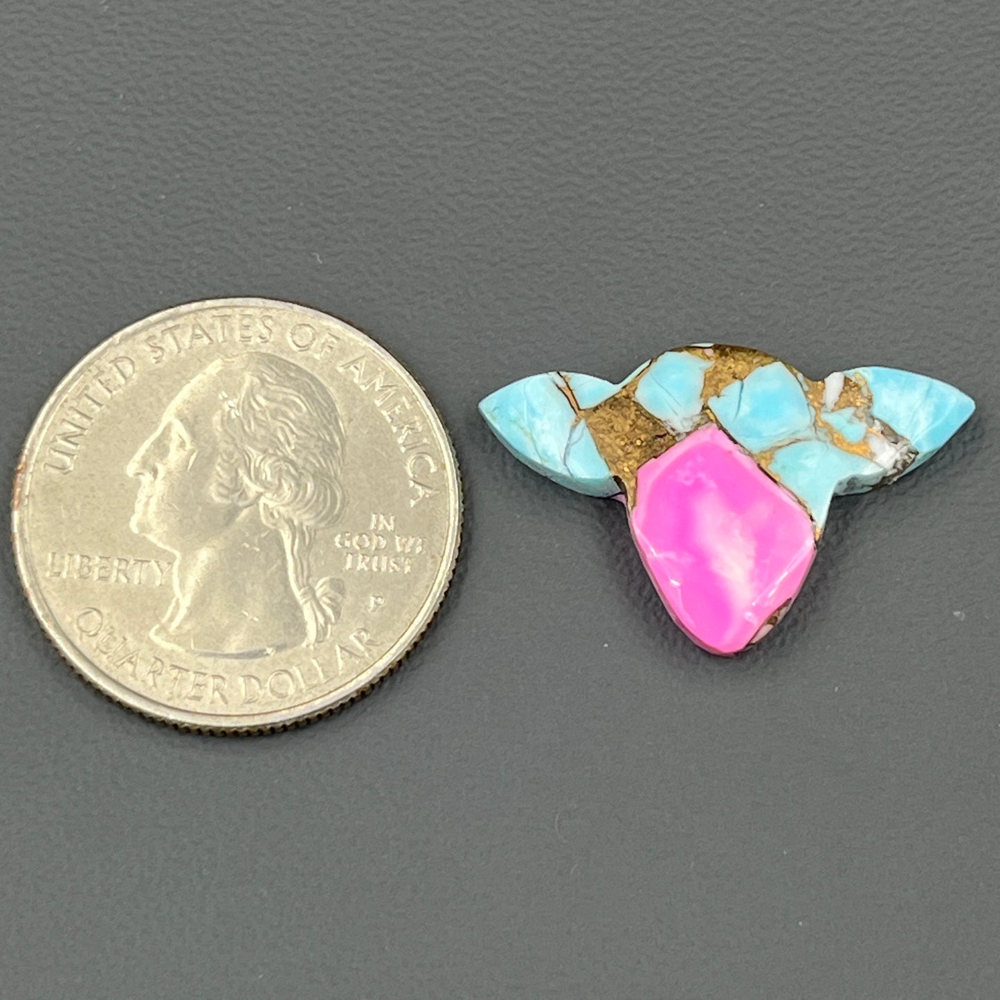 Cotton Candy Dahlia Cabochon - Cow Head