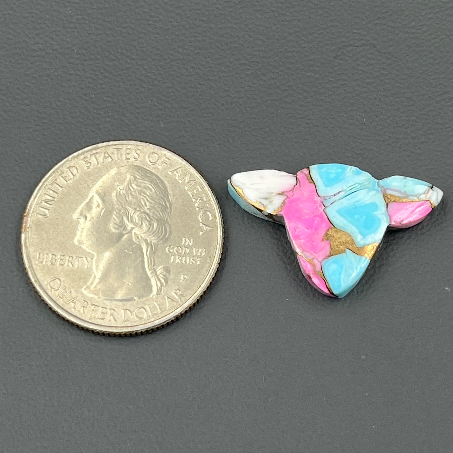 Cotton Candy Dahlia Cabochon - Cow Head