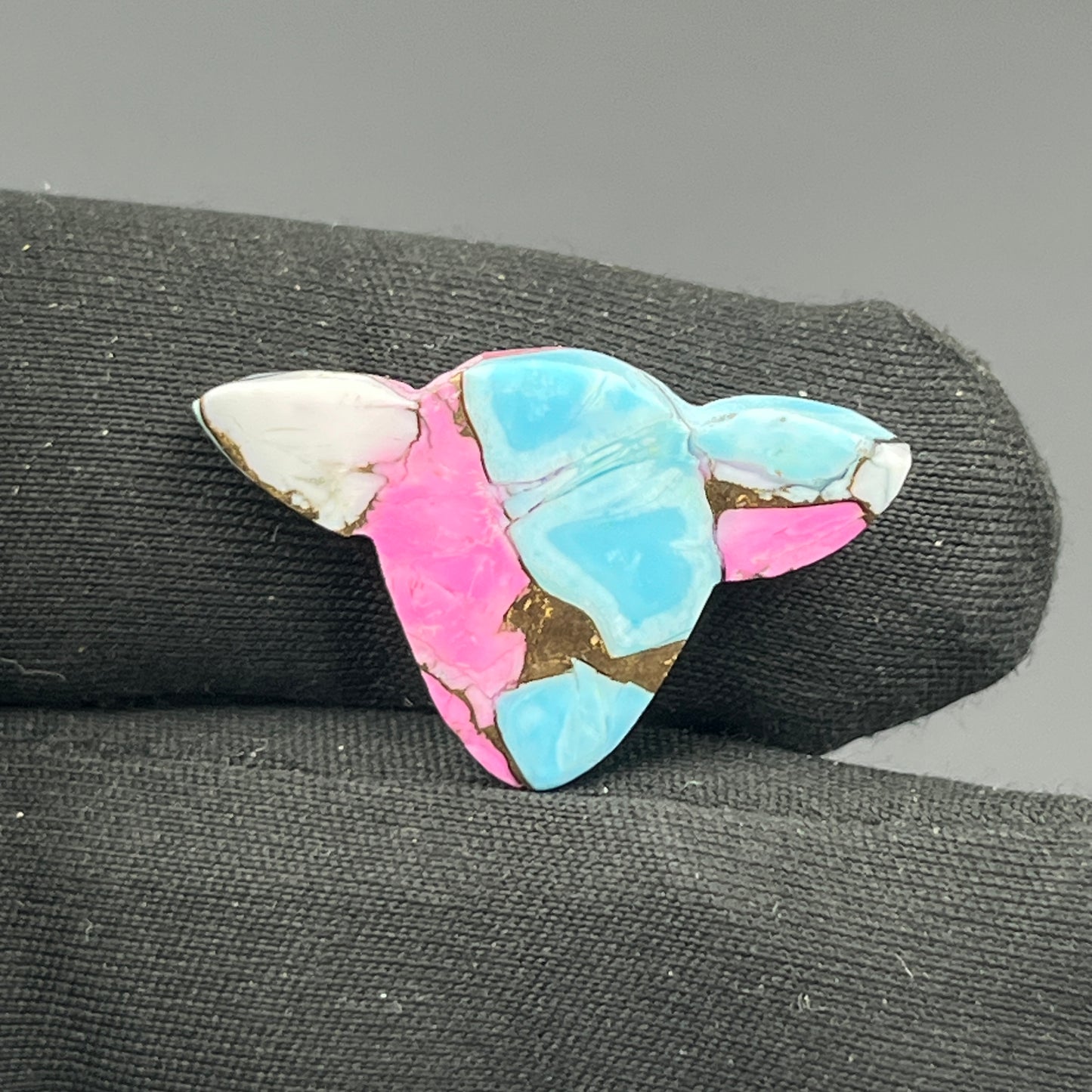 Cotton Candy Dahlia Cabochon - Cow Head