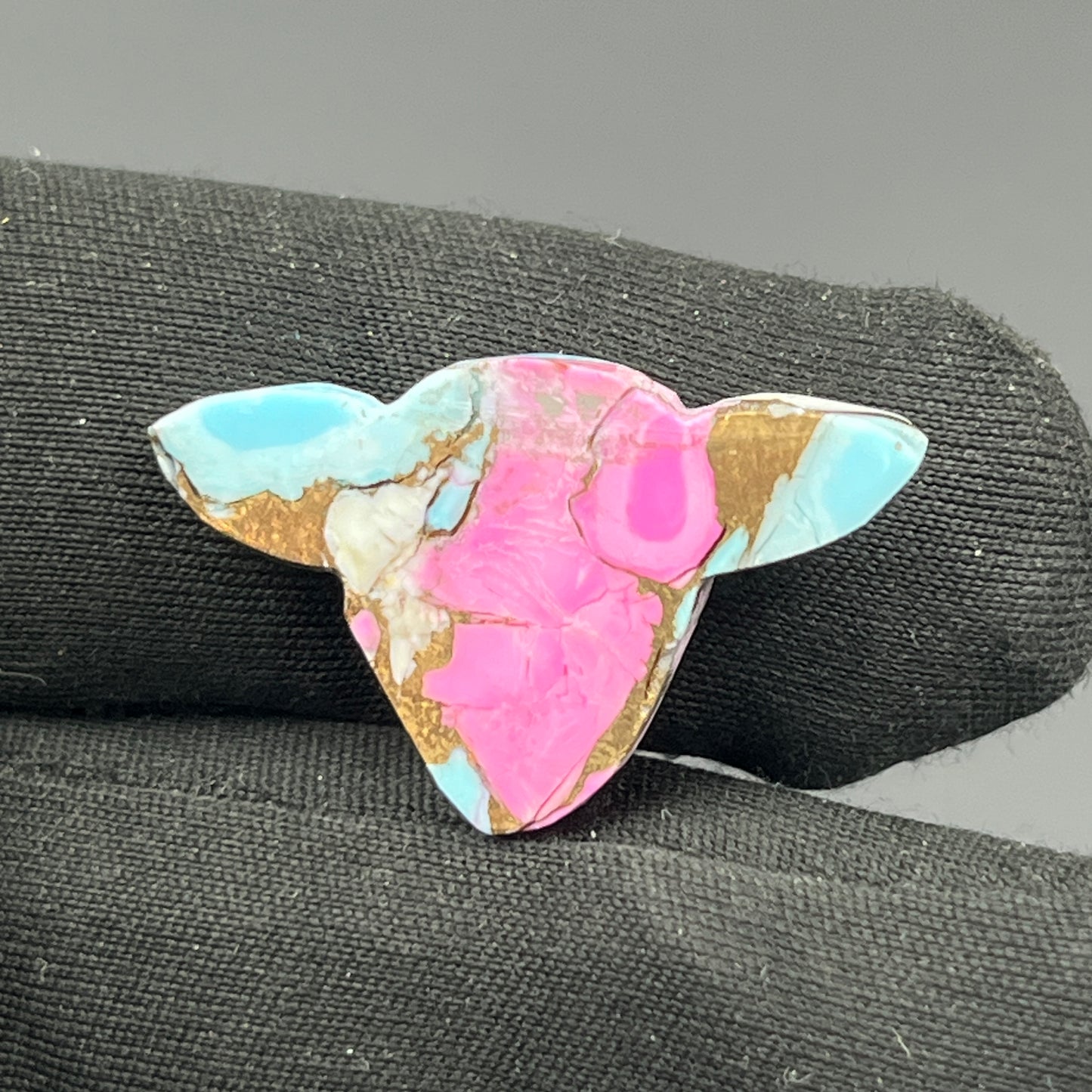 Cotton Candy Dahlia Cabochon - Cow Head