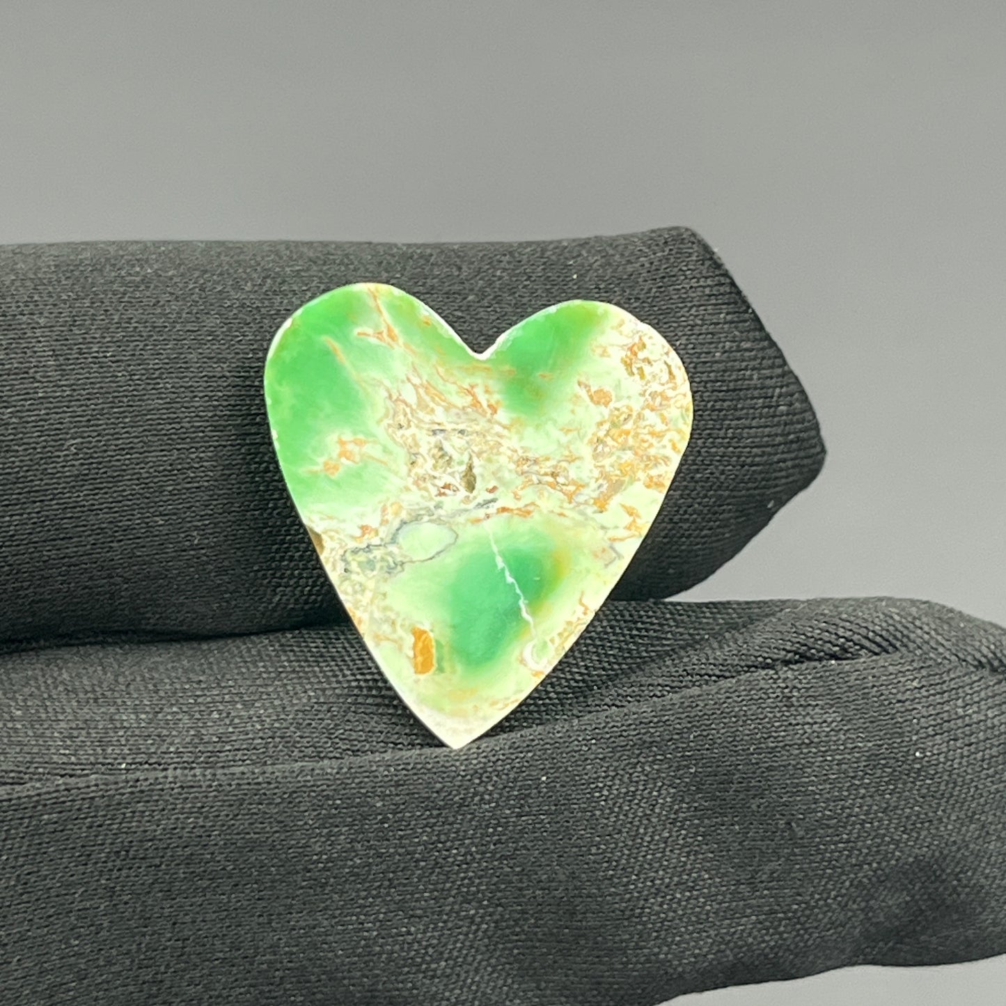 Variscite Green Turquoise Cabochon - Heart
