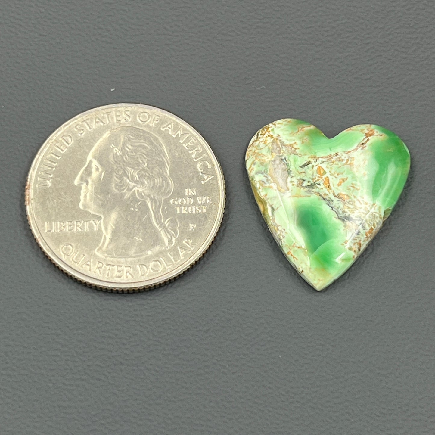 Variscite Green Turquoise Cabochon - Heart
