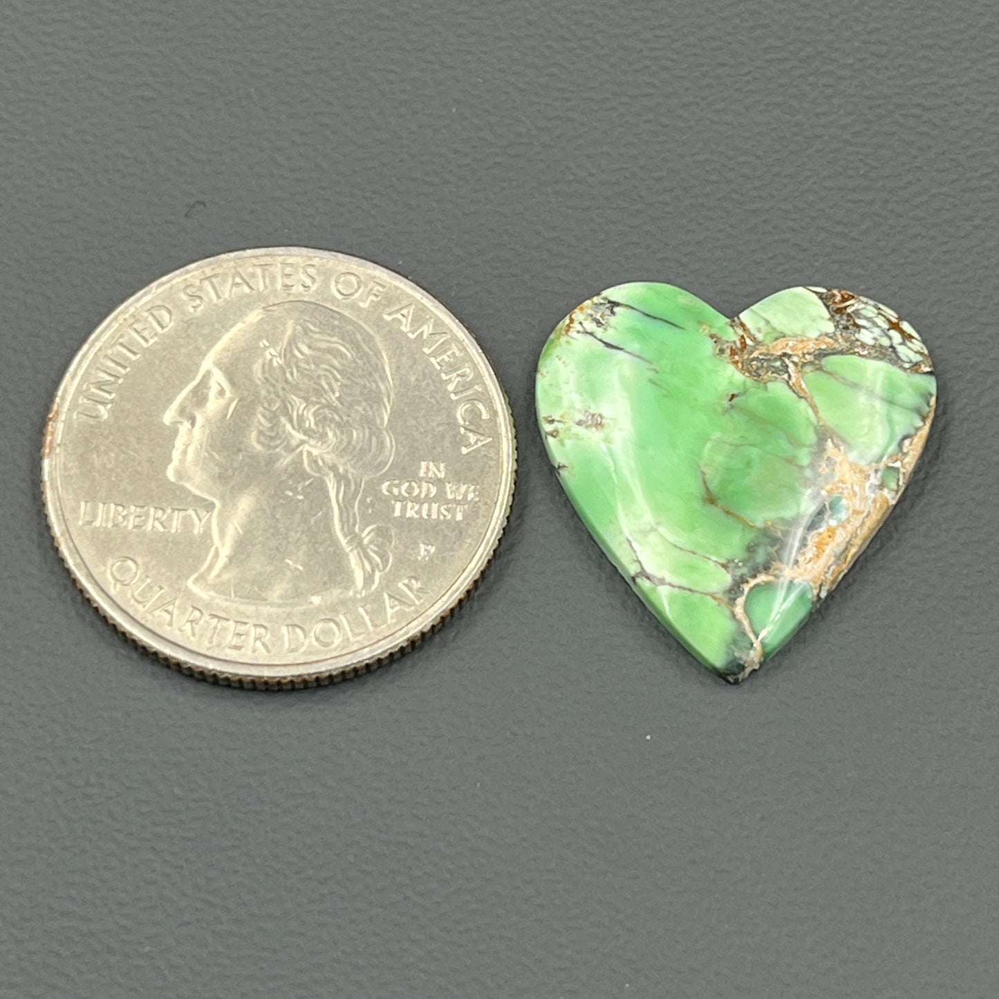 Variscite Green Turquoise Cabochon - Heart