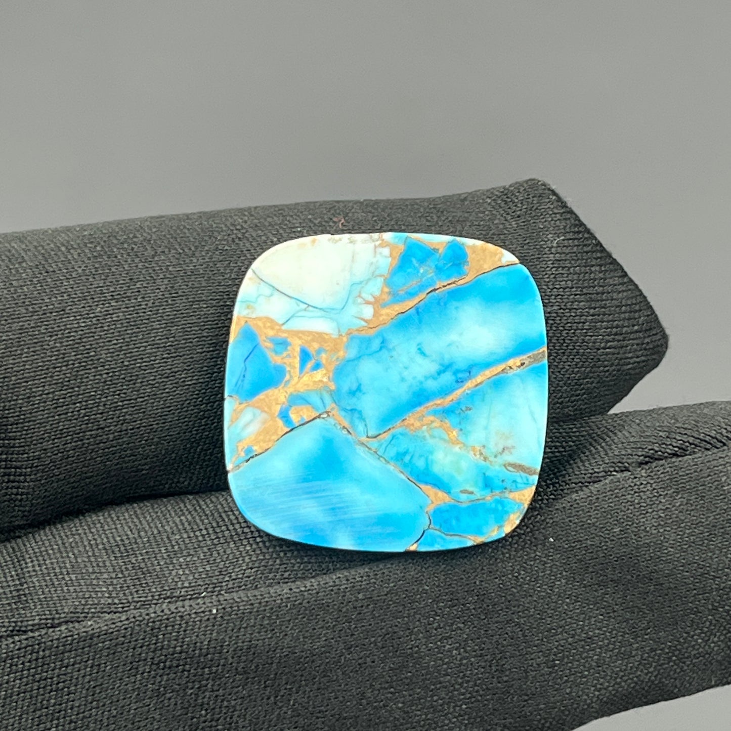 Kingman Ice Blue Dahlia - Loose Cabs - Cushion