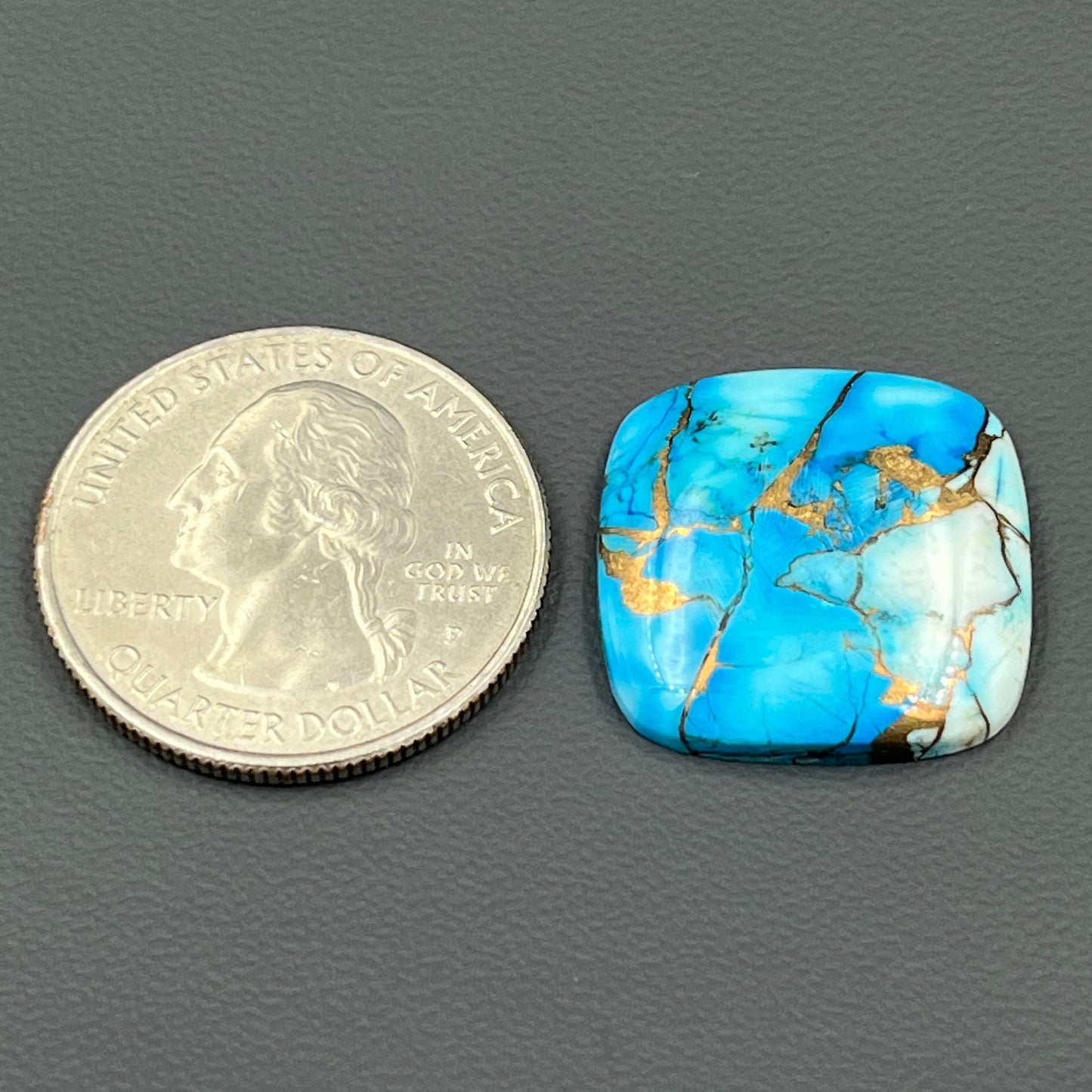 Kingman Ice Blue Dahlia - Loose Cabs - Cushion