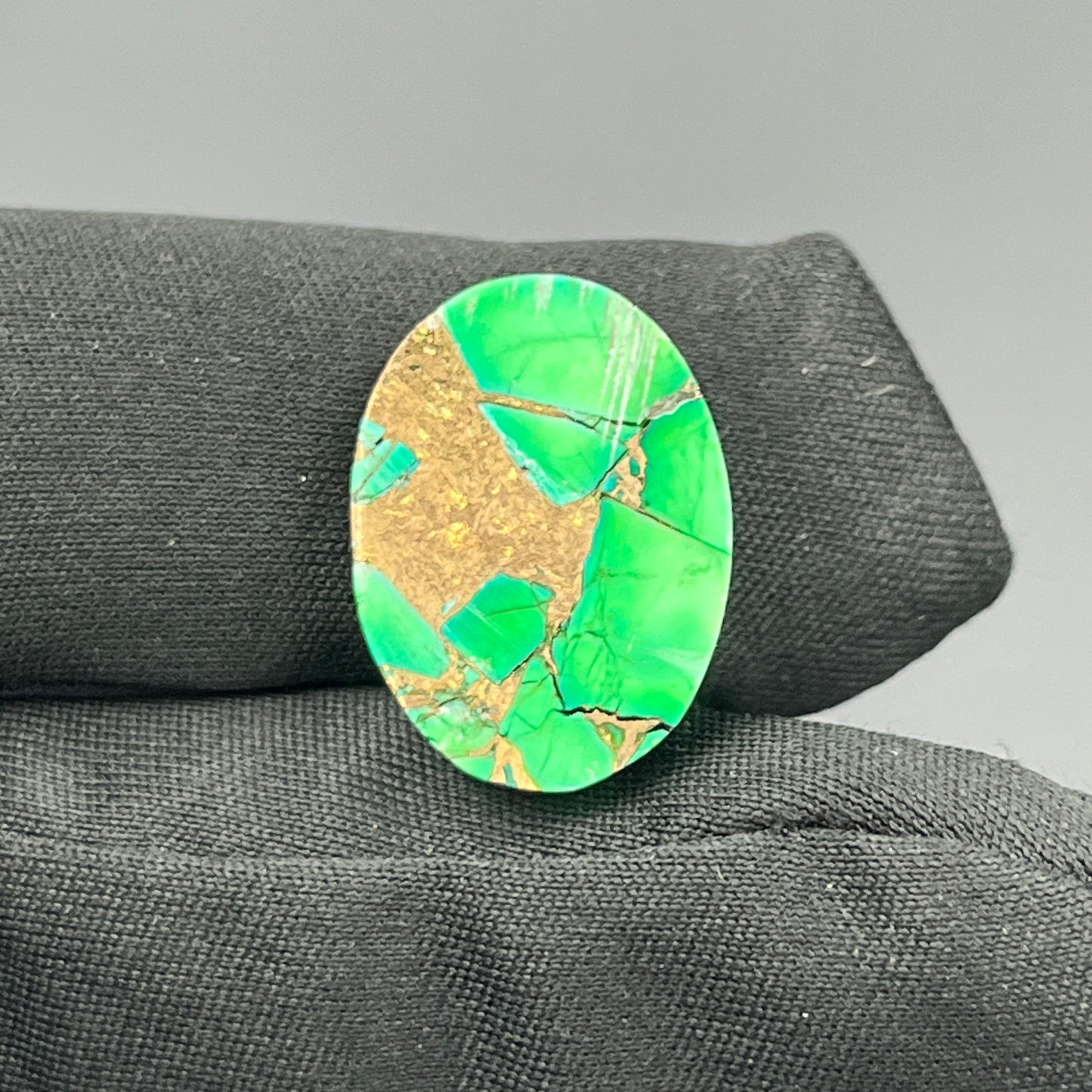 Kingman Forest Green Dahlia - Loose Cab - Oval