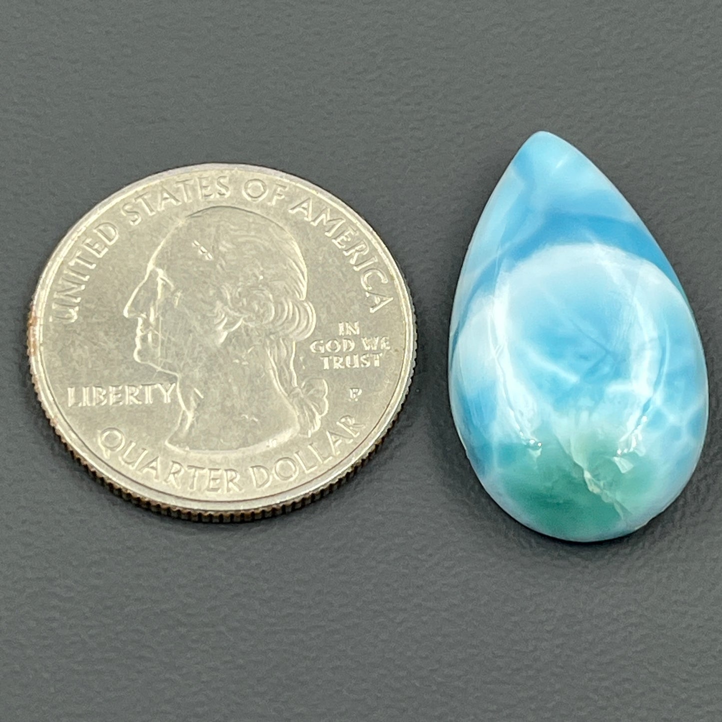 Top Quality Larimar- Loose Cabochon - Teardrop