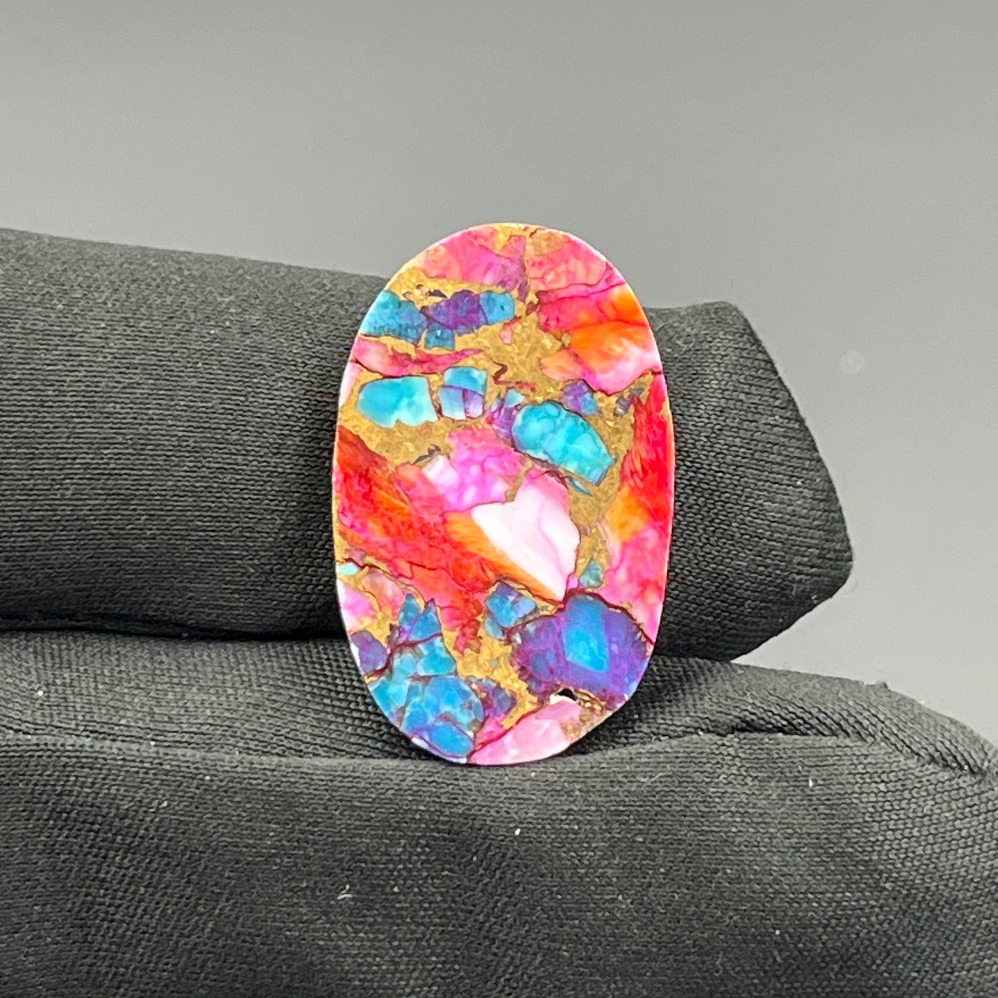 Kingman Pink Oyster Dahlia - Loose Cab - Oval