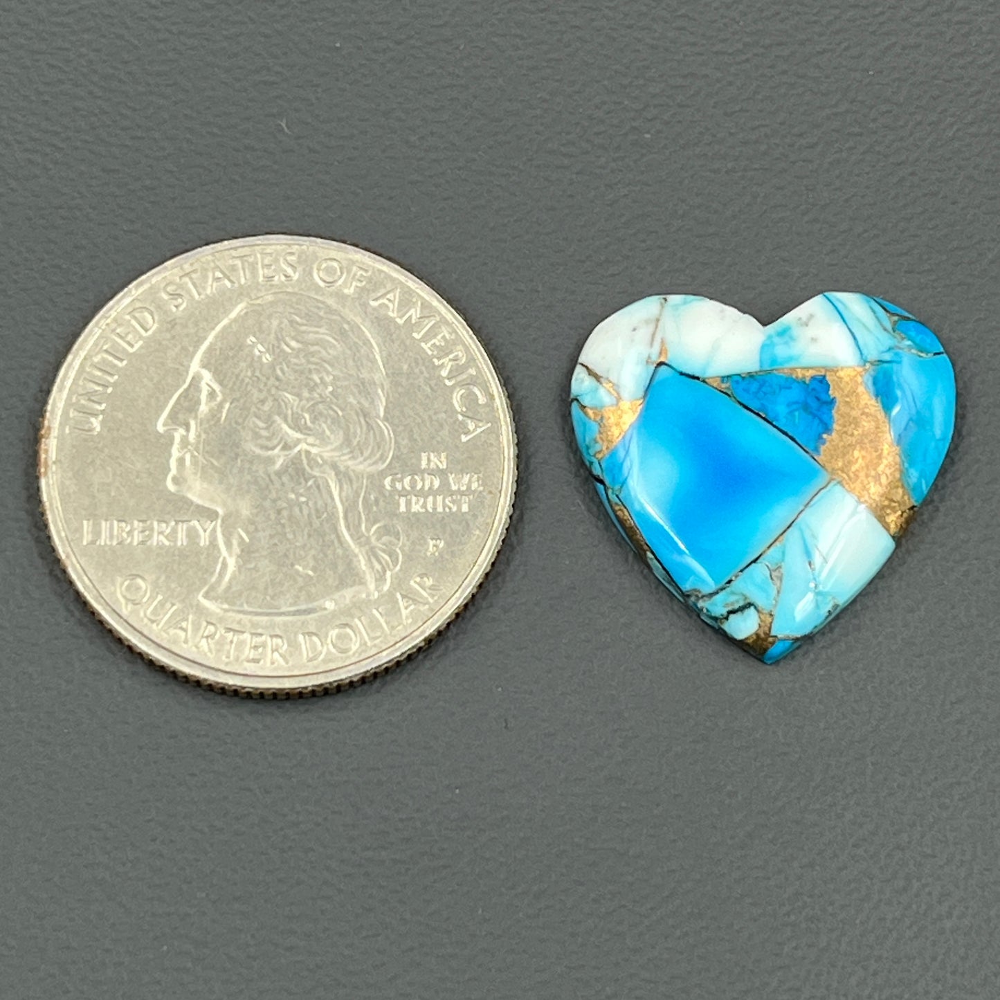 Kingman Ice Blue Dahlia - Loose Cabs - Heart