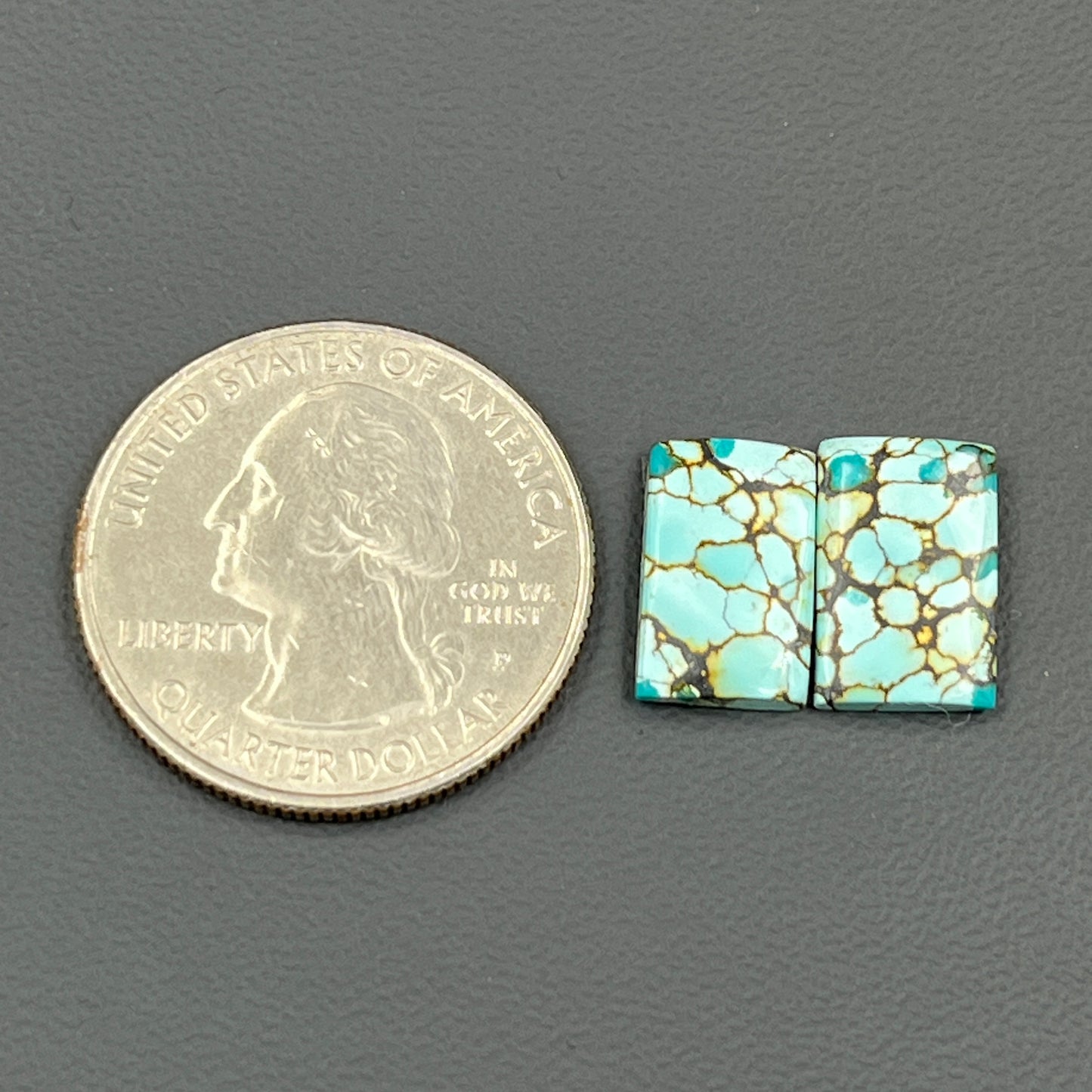 Hubei Turquoise - Matching Pairs - Baguette