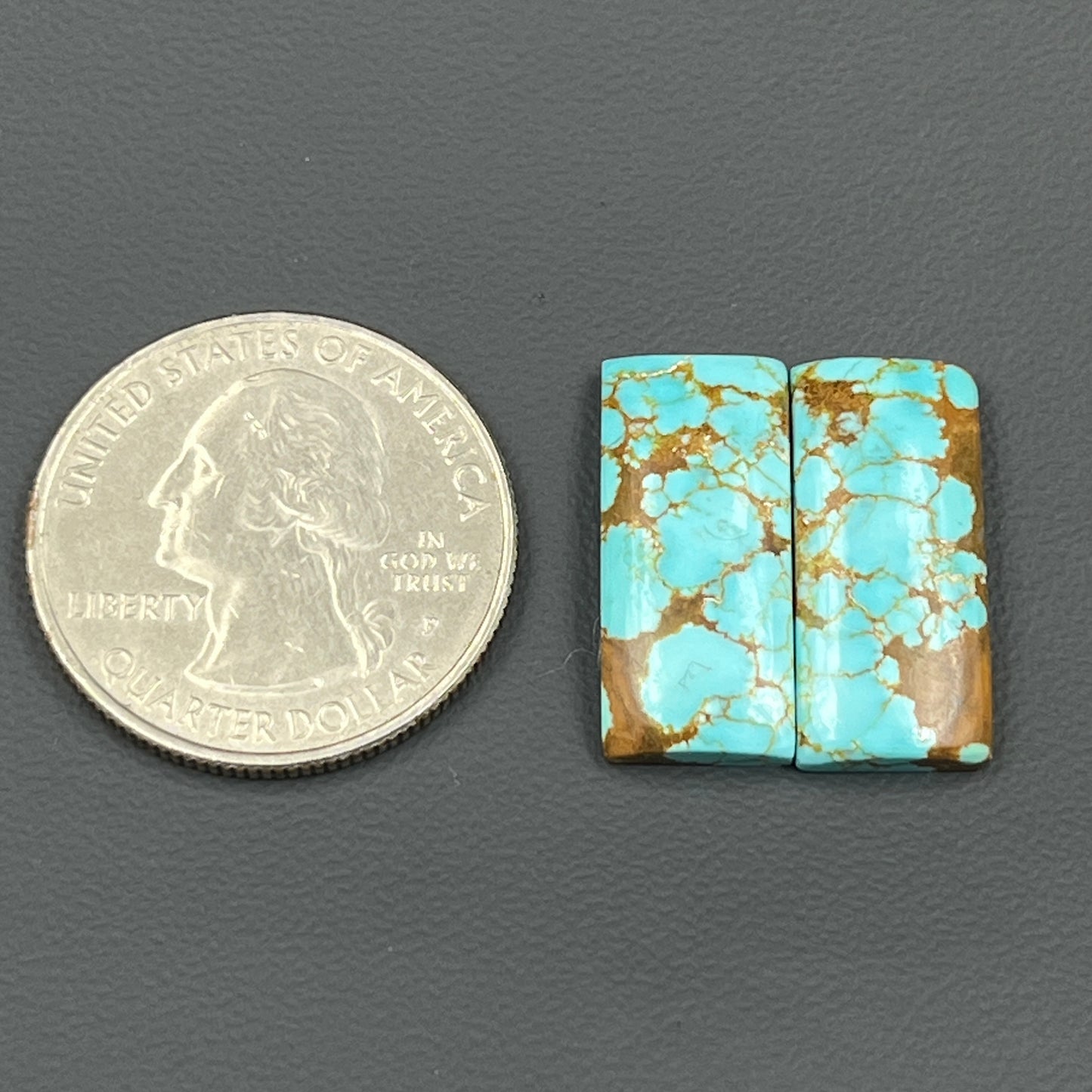 Number #8 Turquoise - Matching Pairs - Baguette