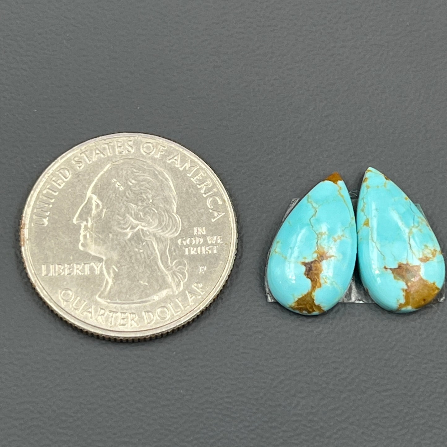 Number #8 Turquoise - Matching Pairs - Teardrop