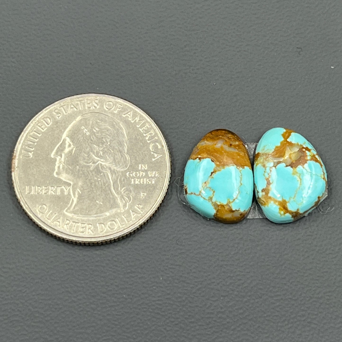 Number #8 Turquoise - Matching Pairs - Tumble