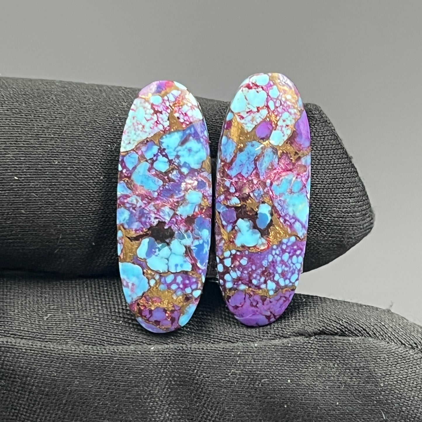 Kingman Purple Turquoise Mohave- Matching Pairs - Ovel