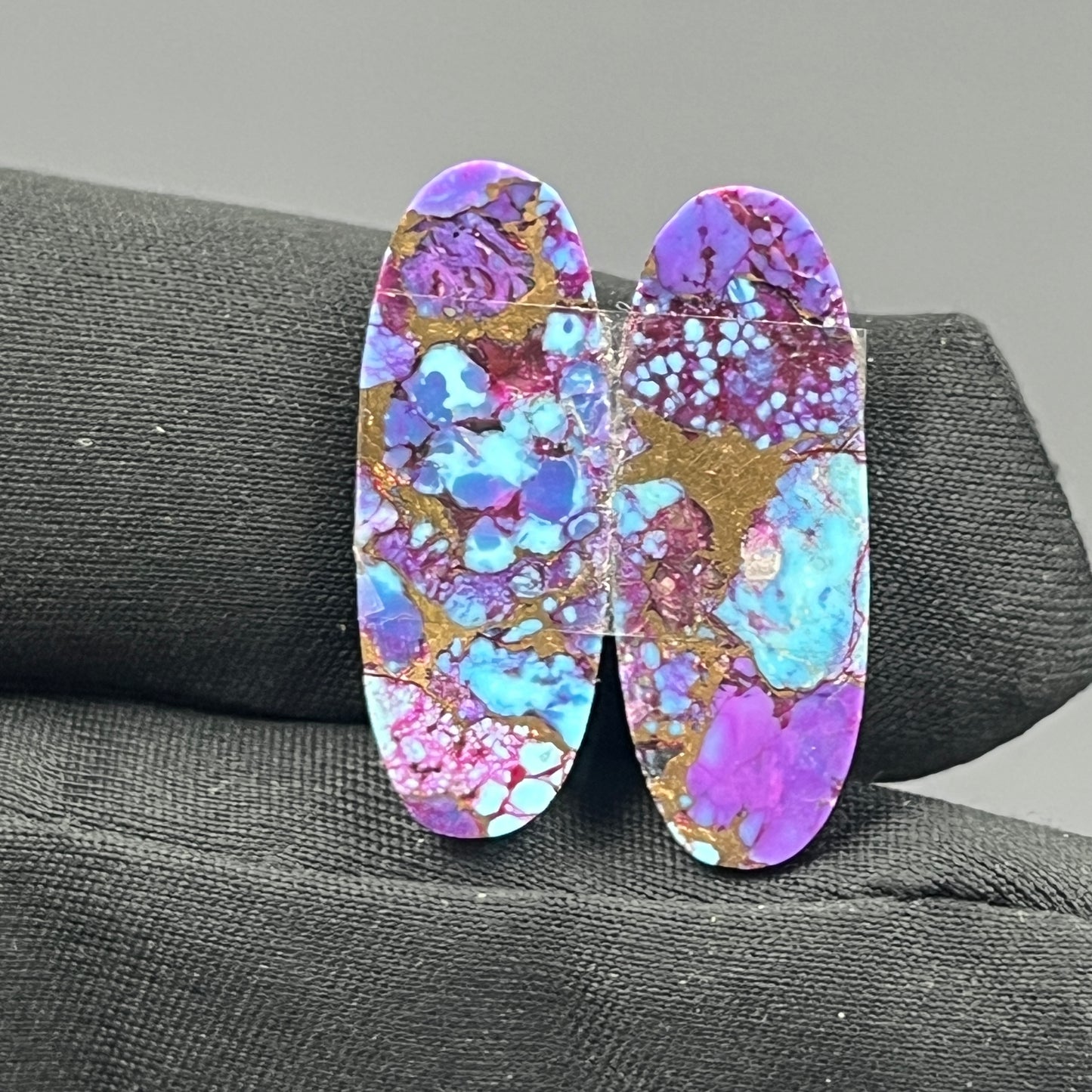 Kingman Purple Turquoise Mohave- Matching Pairs - Ovel