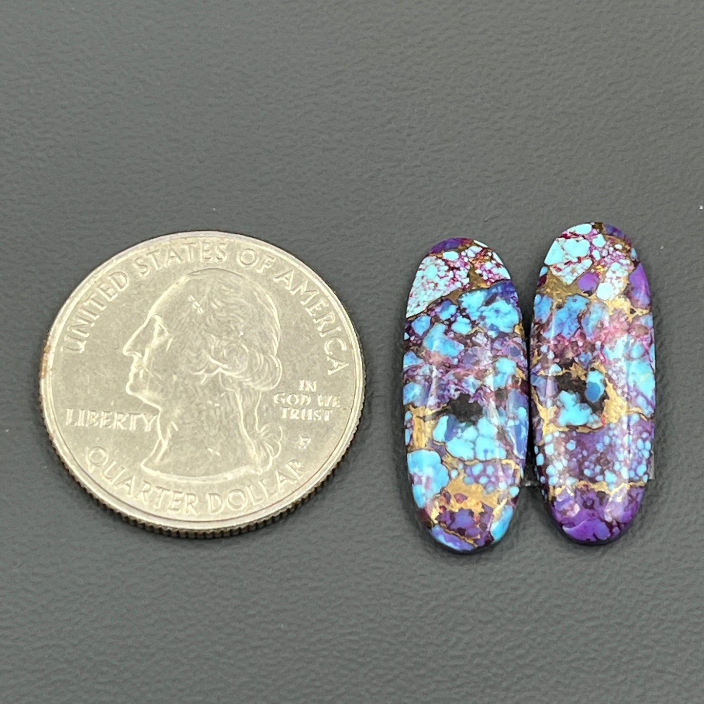 Kingman Purple Turquoise Mohave- Matching Pairs - Ovel