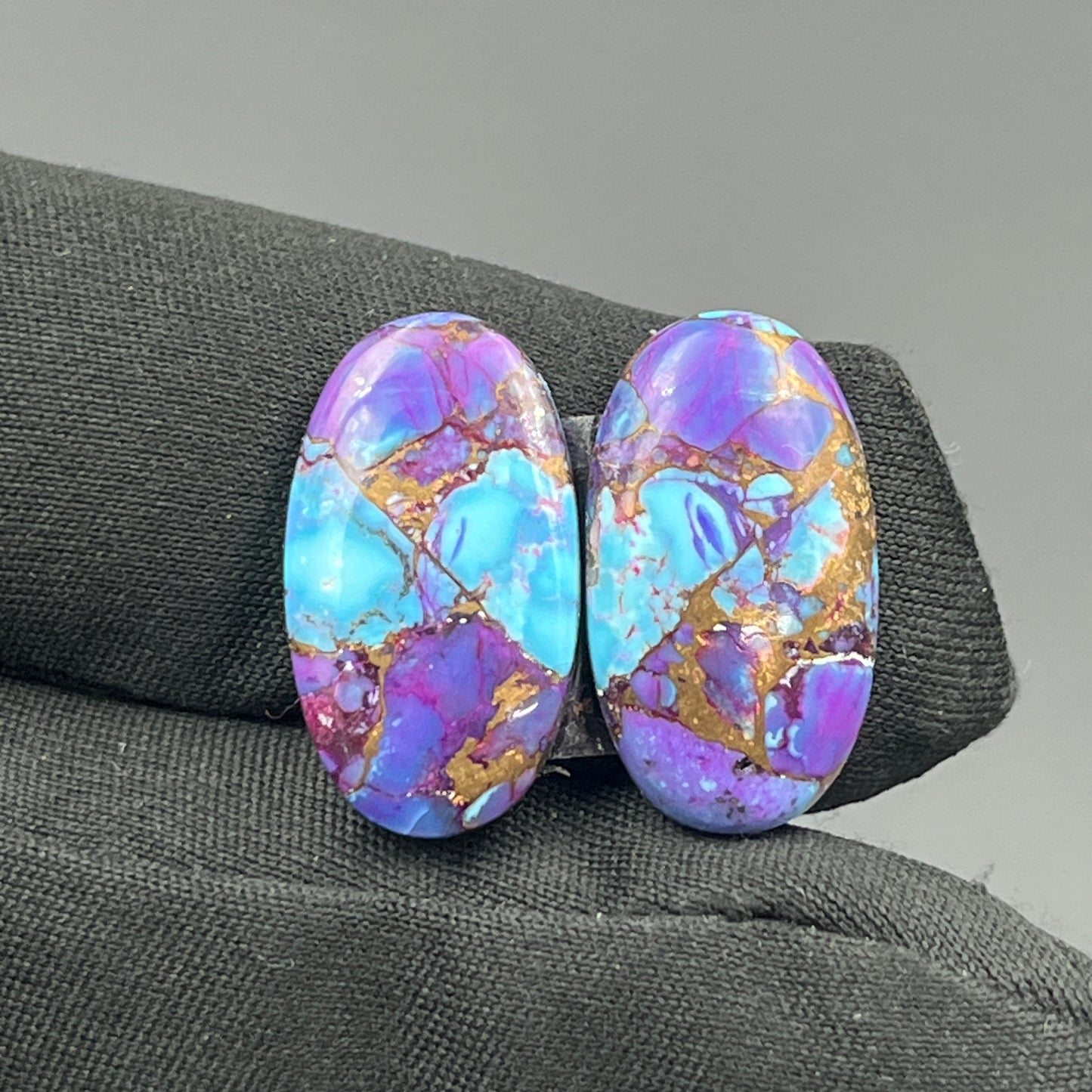 Kingman Purple Turquoise Mohave- Matching Pairs - Ovel