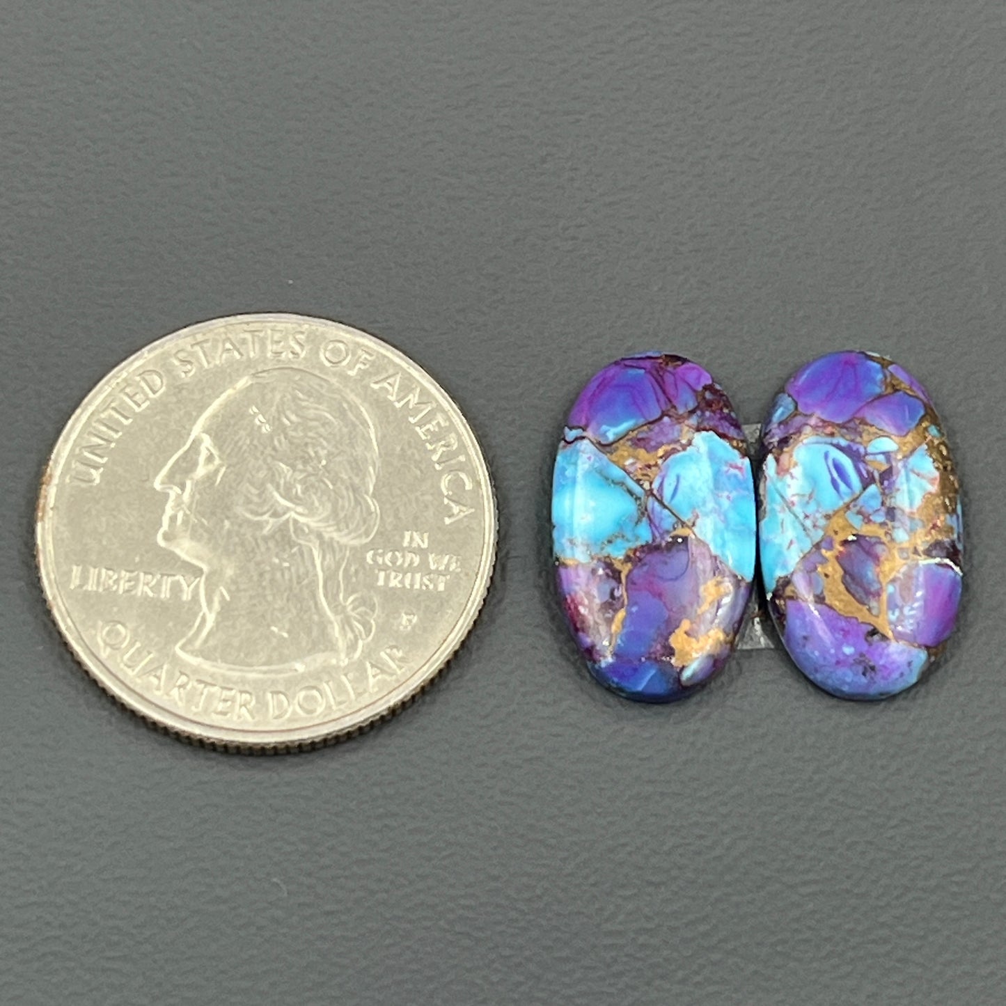 Kingman Purple Turquoise Mohave- Matching Pairs - Ovel