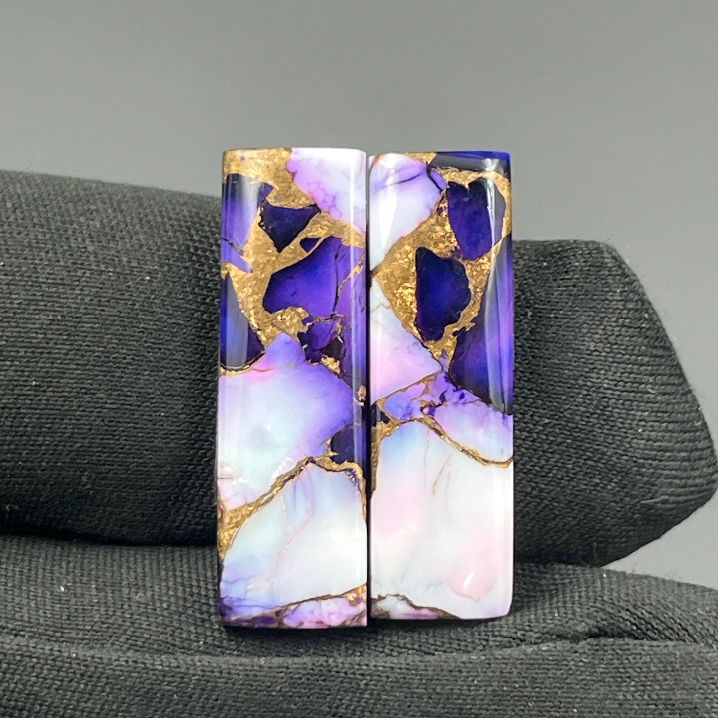 Kingman Purple Rose Dahlia - Matching Pairs - Baguette
