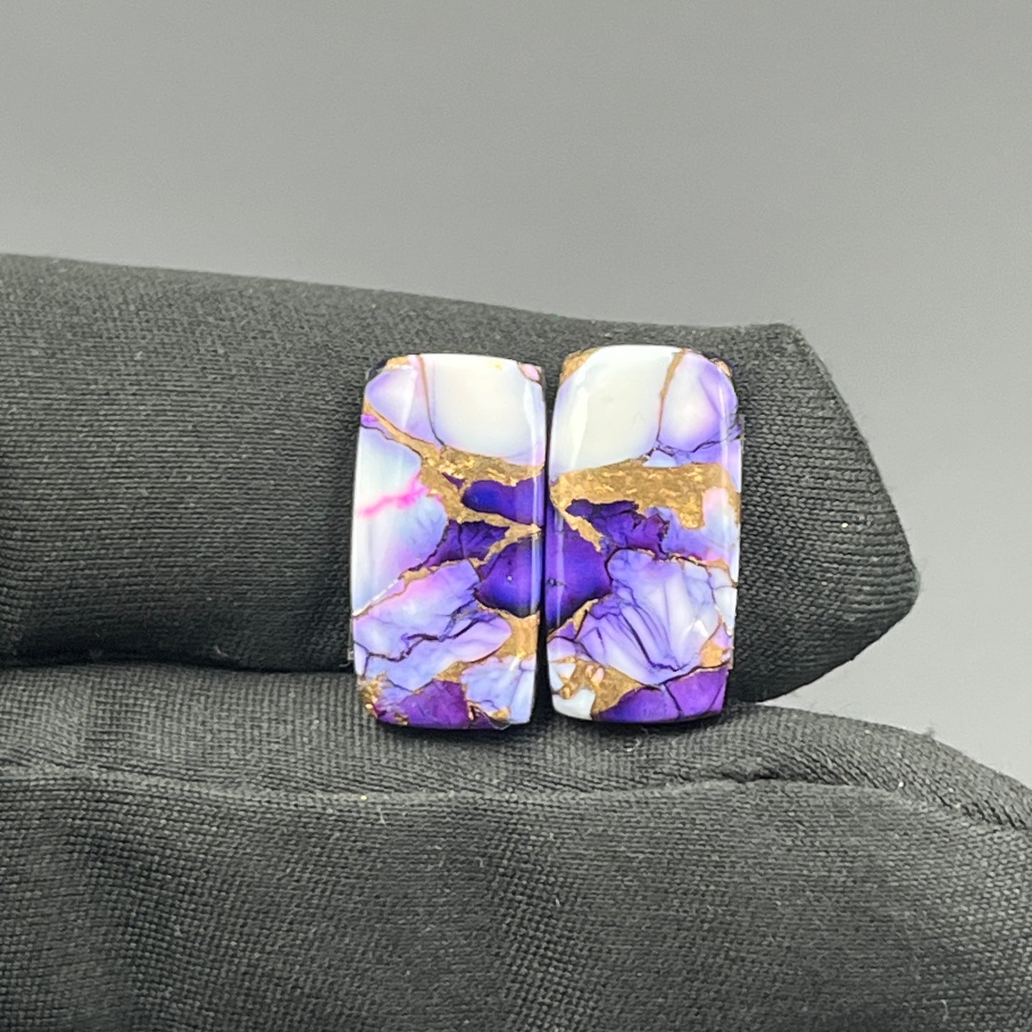 Kingman Purple Rose Dahlia - Matching Pairs - Baguette