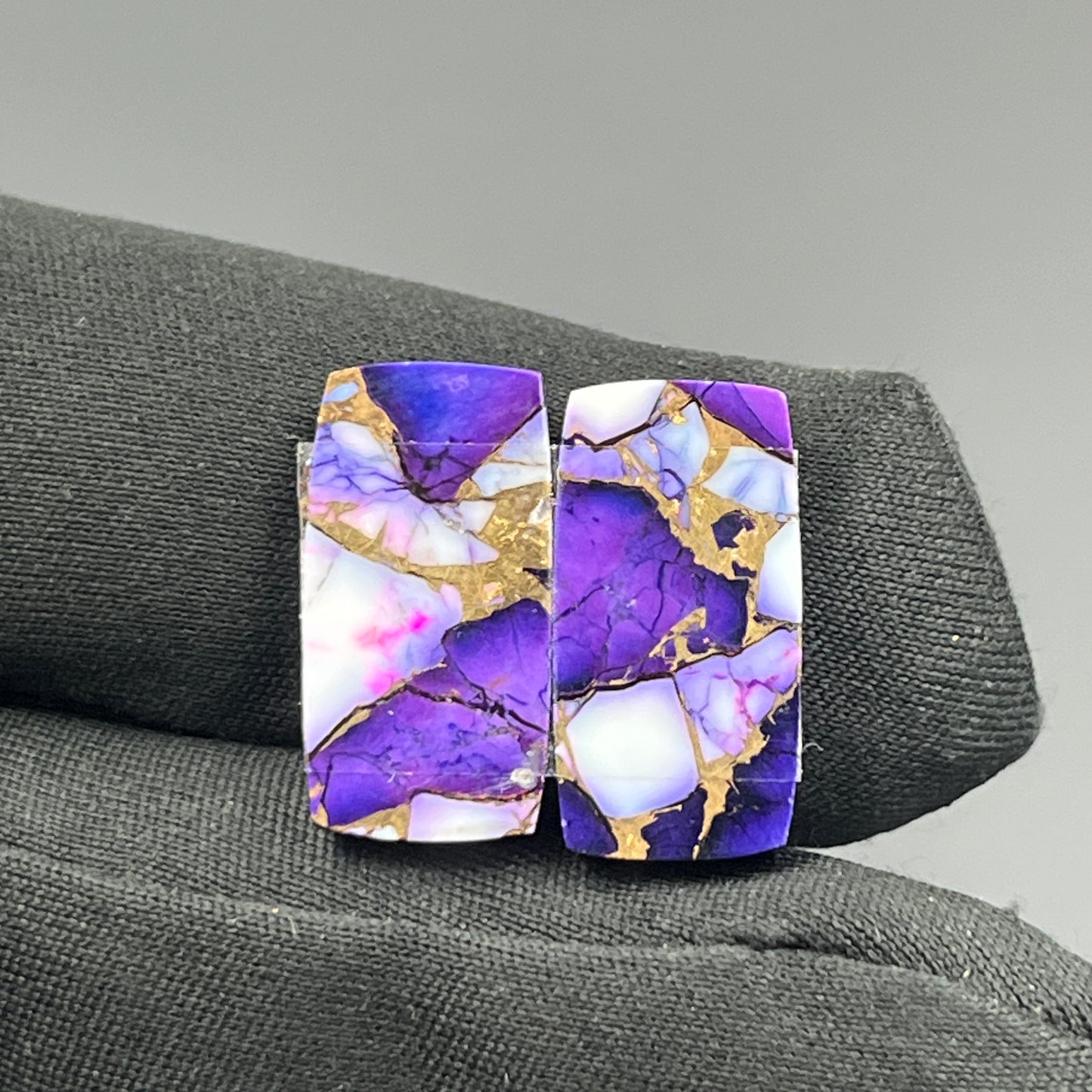 Kingman Purple Rose Dahlia - Matching Pairs - Baguette