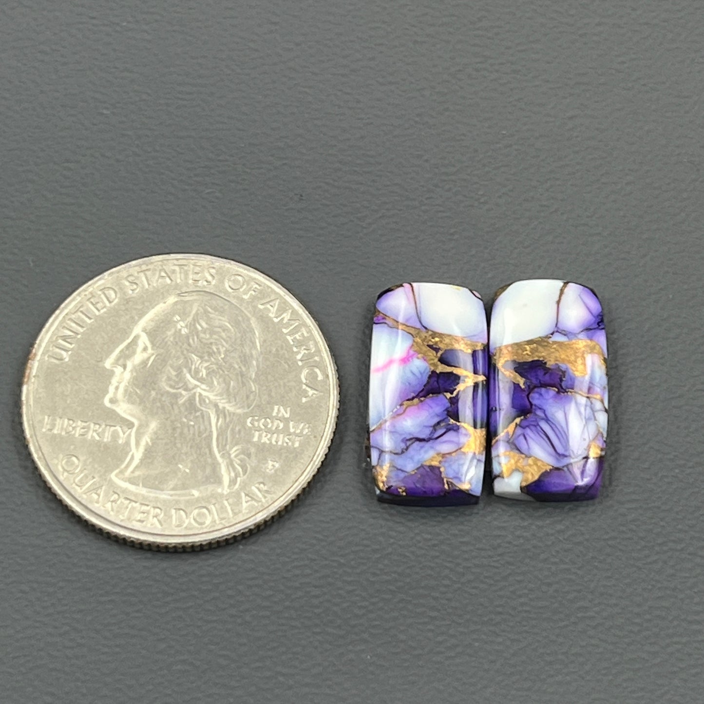 Kingman Purple Rose Dahlia - Matching Pairs - Baguette