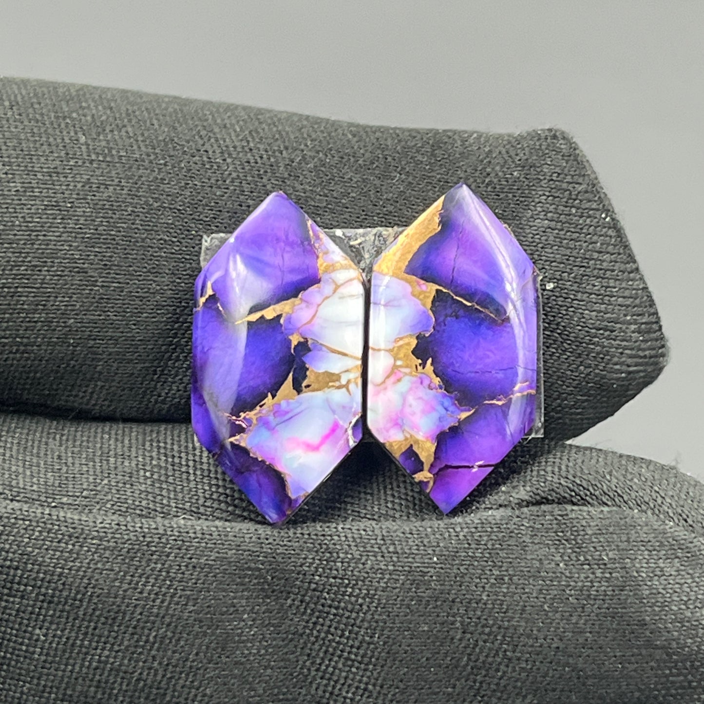 Kingman Purple Rose Dahlia - Matching Pairs - Hexagon