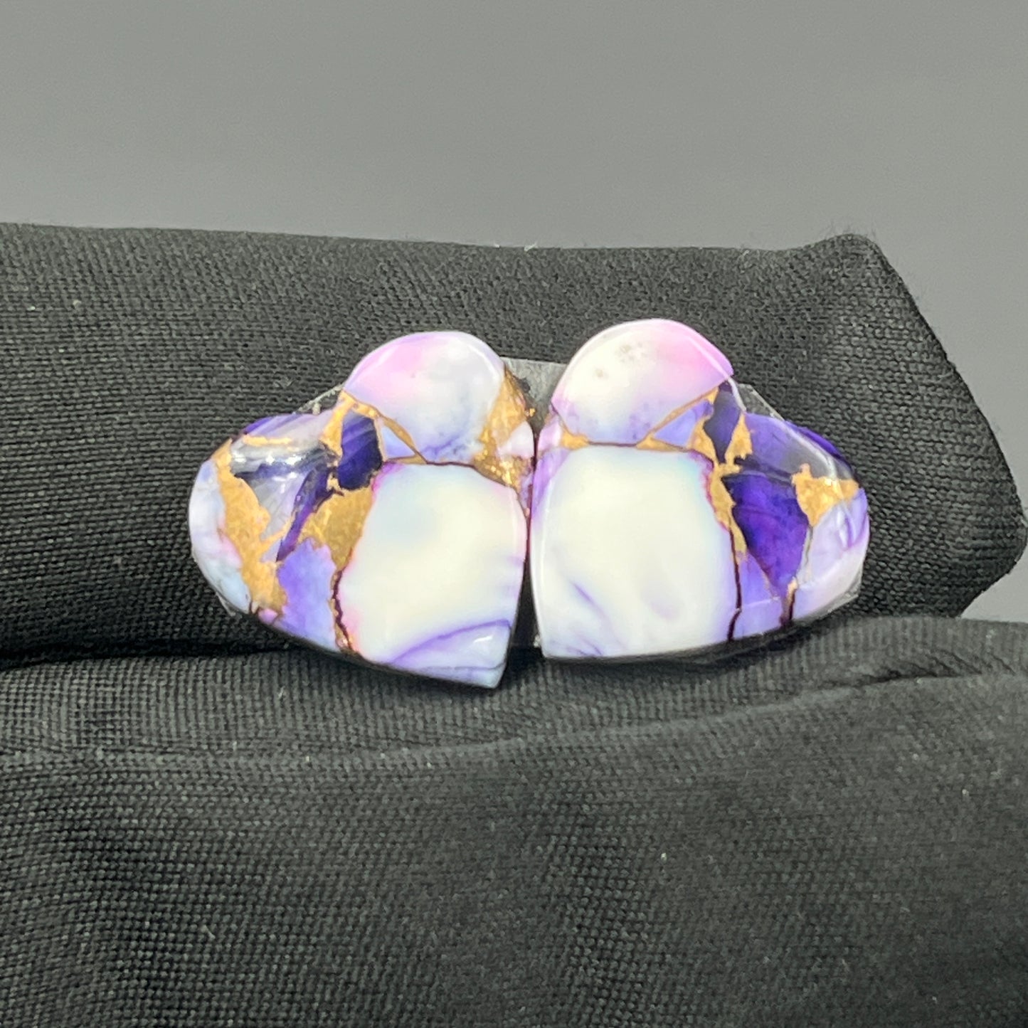 Kingman Purple Rose Dahlia - Matching Pairs - Heart