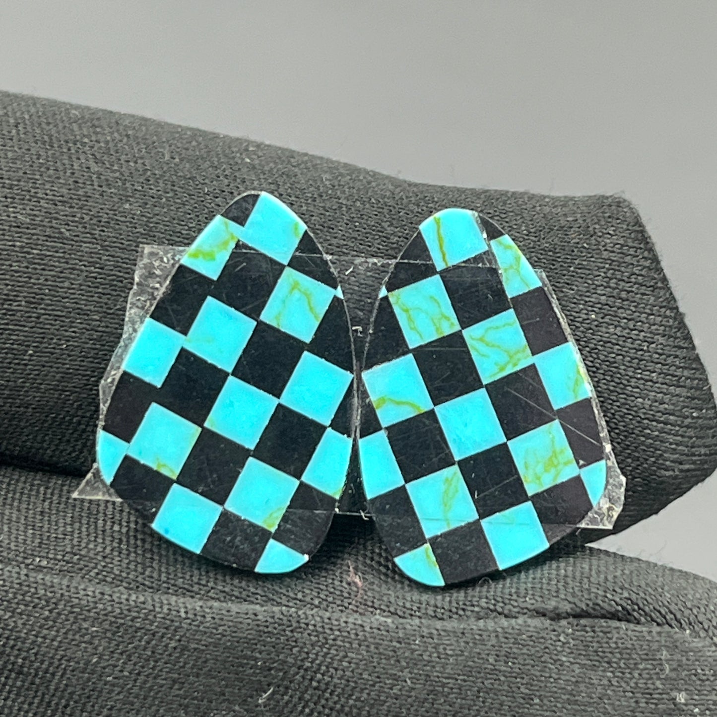 Blue & Black Checker Board- Matching Pairs - Tumble
