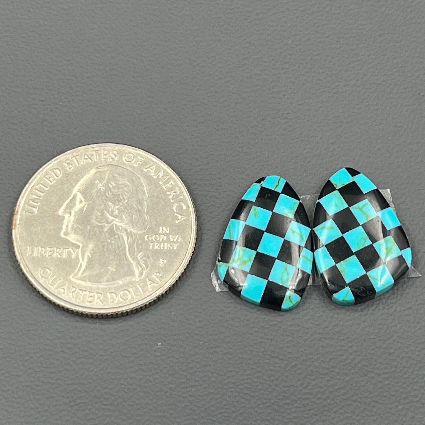 Blue & Black Checker Board- Matching Pairs - Tumble