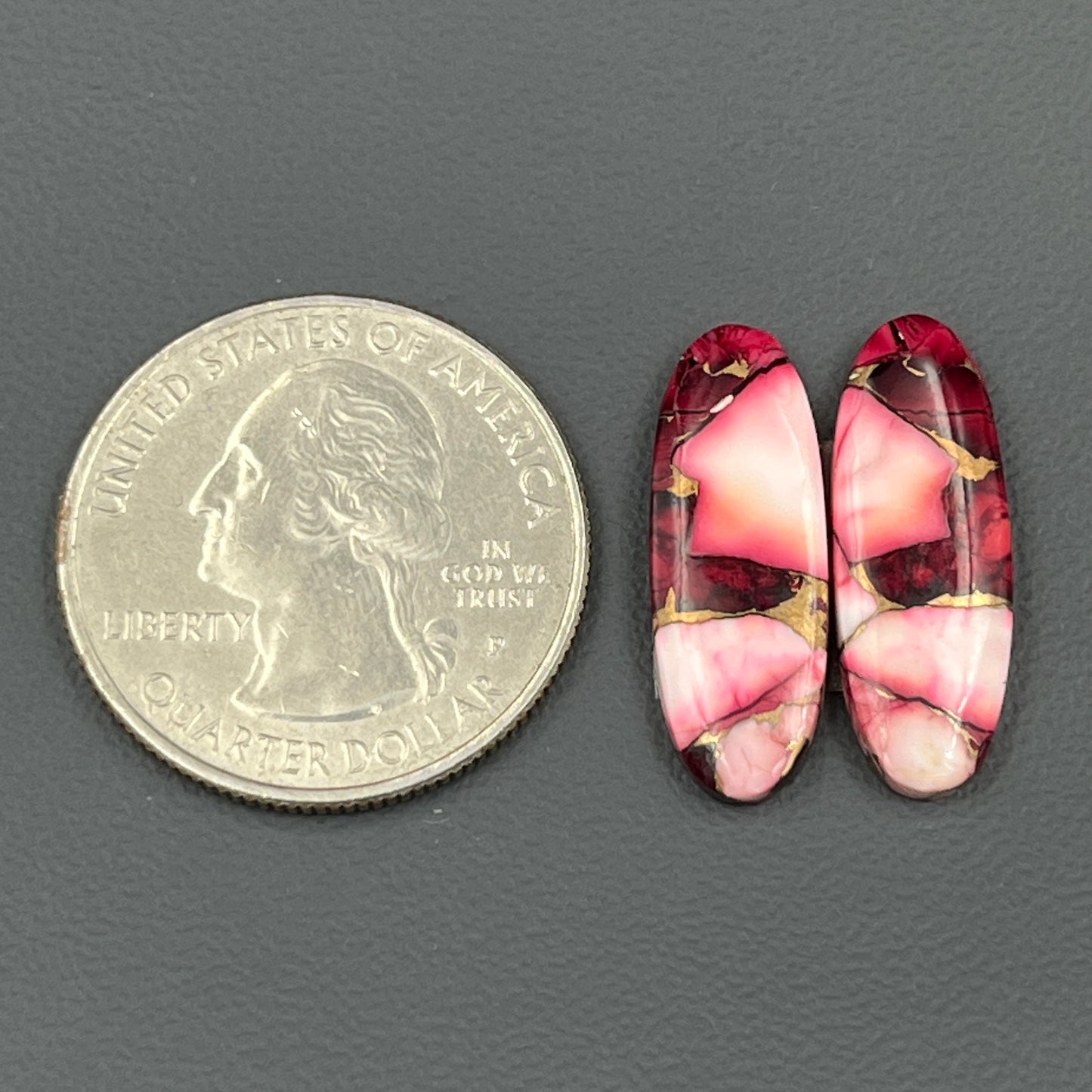 Kingman Red Rose Dahlia - Matching Pairs - Ovel