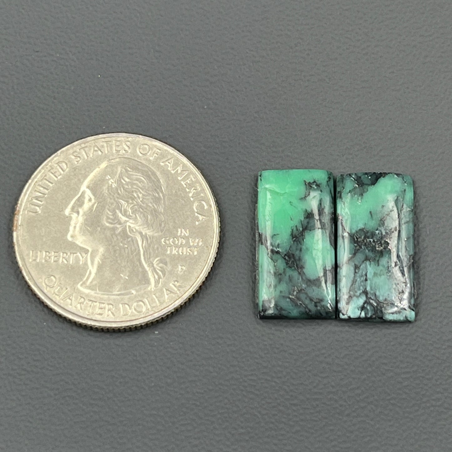 Black Bridge Variscite - Matching Pairs - Baguette