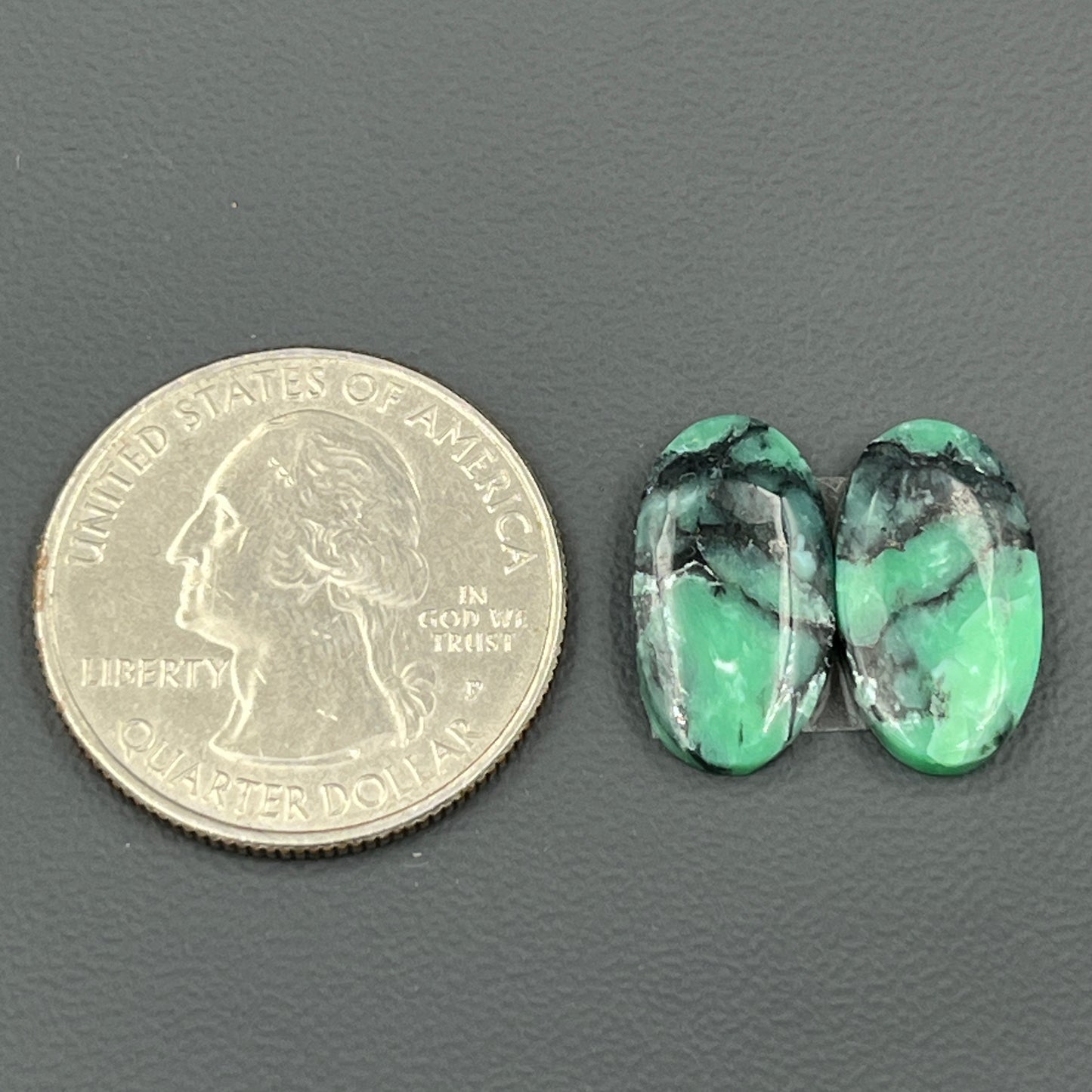 Black Bridge Variscite - Matching Pairs - Ovel