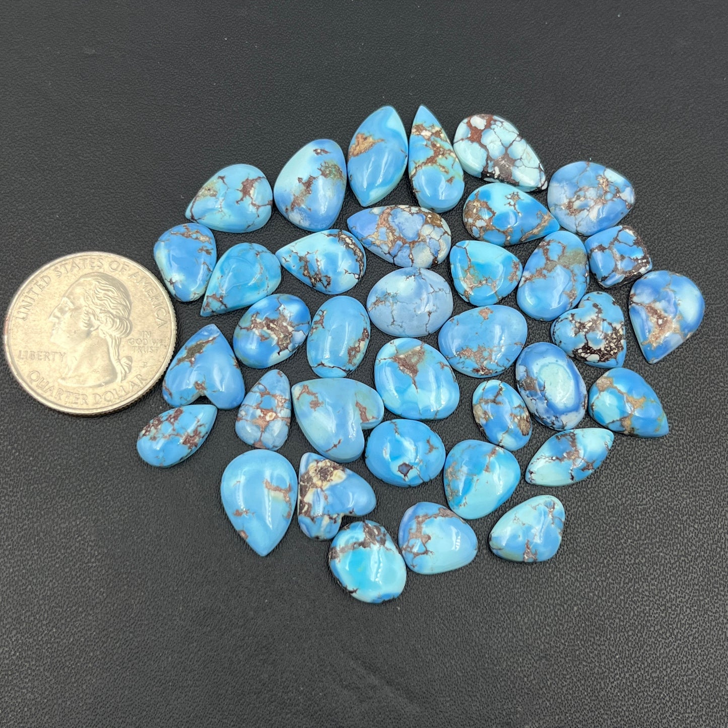 Top Quality Golden Hill Turquoise - Loose Cabs - Wholesale Lot - 36 Pcs