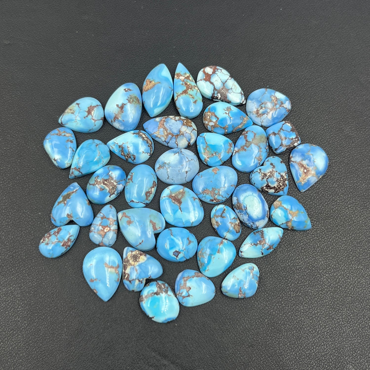 Top Quality Golden Hill Turquoise - Loose Cabs - Wholesale Lot - 36 Pcs