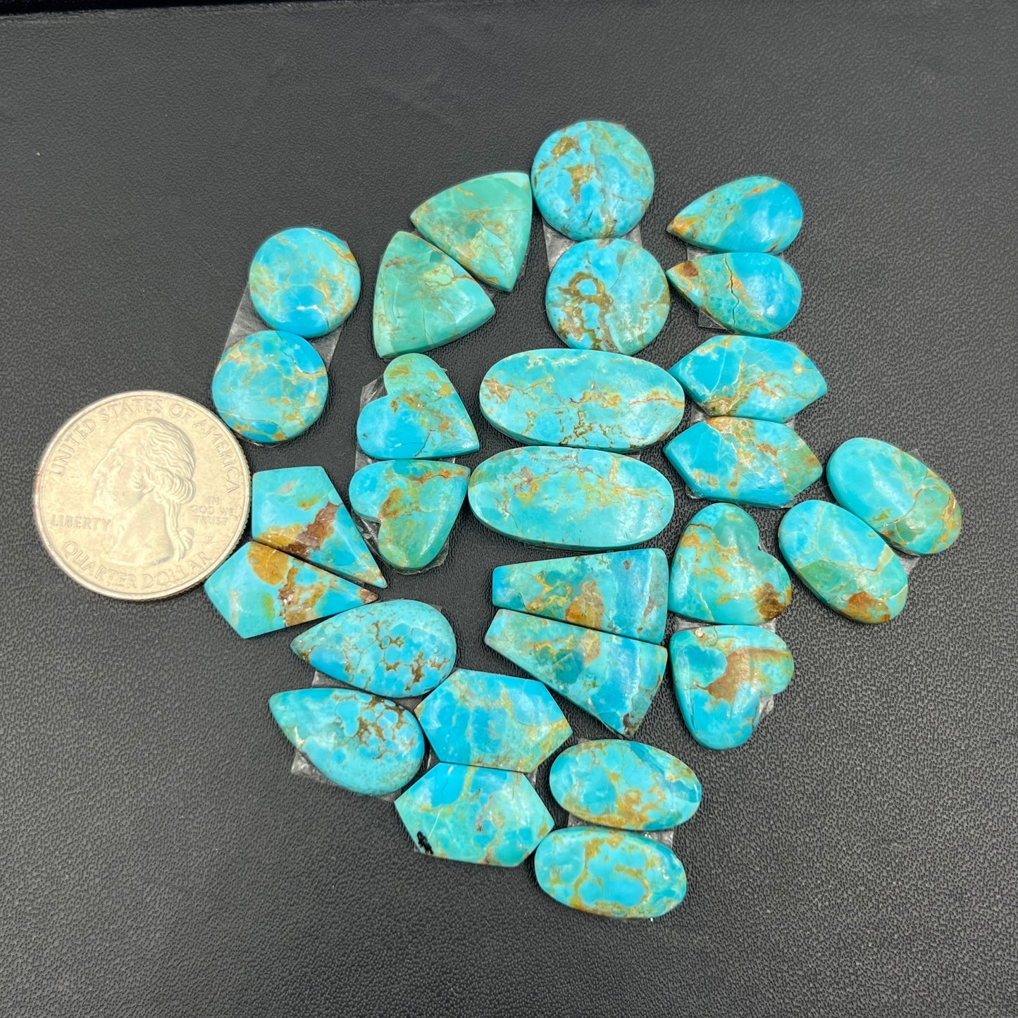 Kingman Turquoise Mohave - Matching Pairs - Wholesale Lot - 14 Pairs