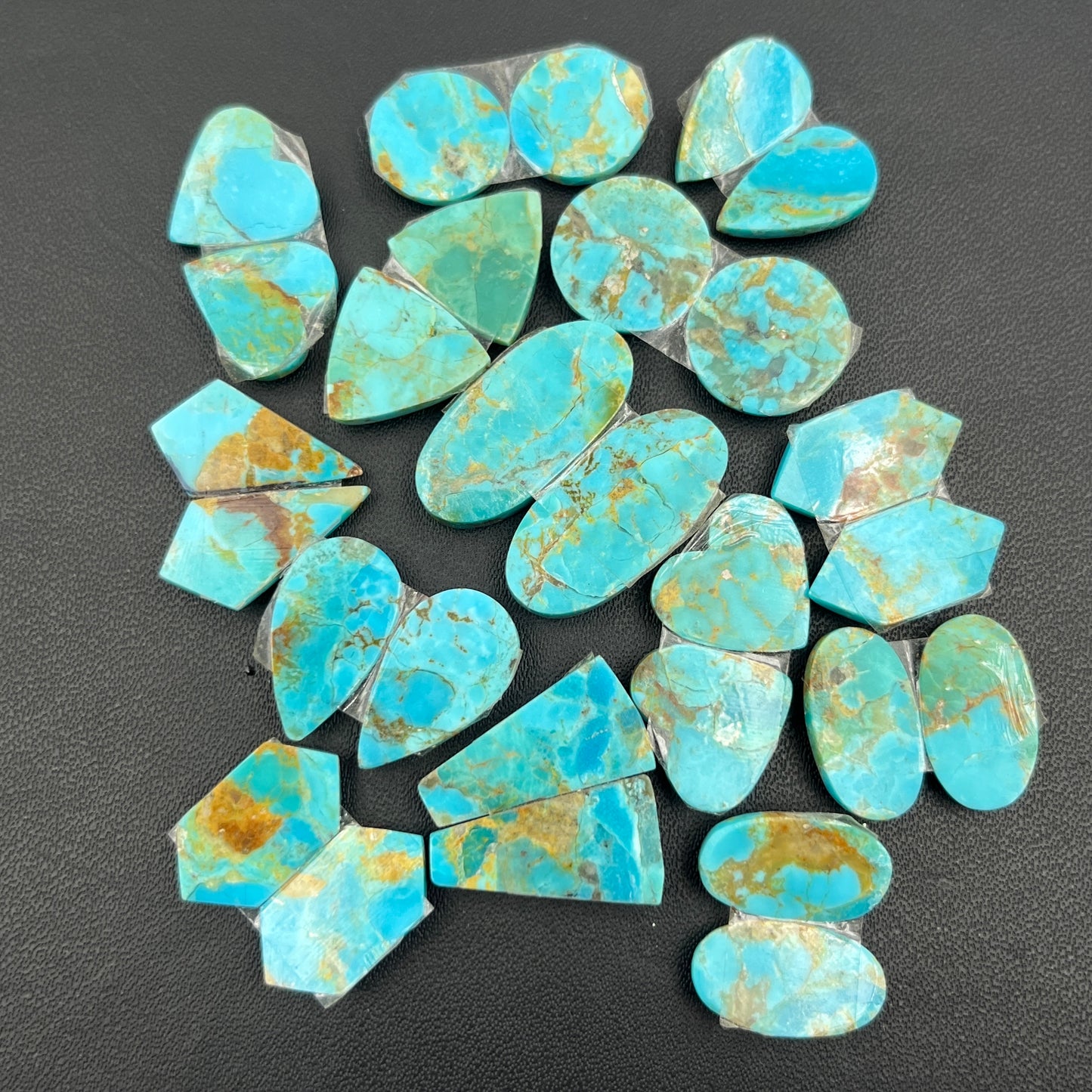 Kingman Turquoise Mohave - Matching Pairs - Wholesale Lot - 14 Pairs