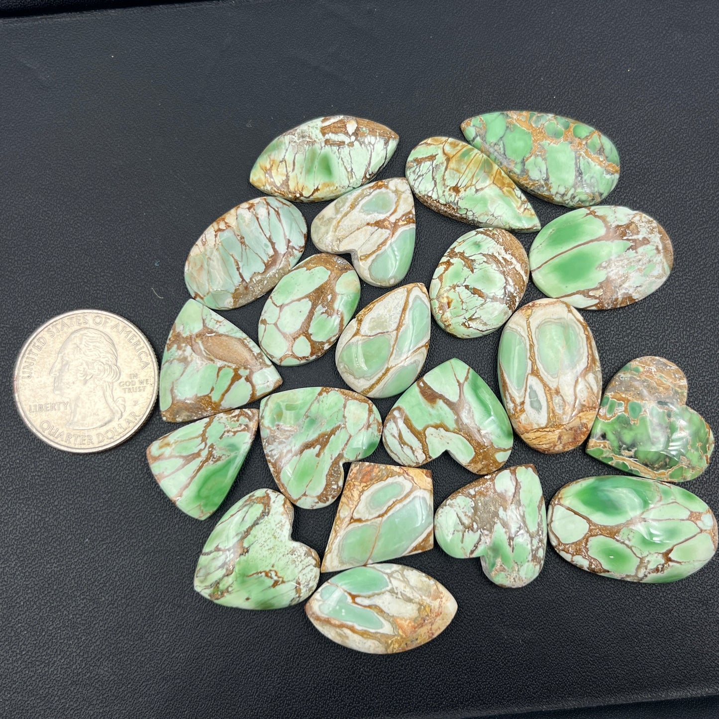 Variscite Green Turquoise - Loose Cabs - Wholesale Lot - 20 Pcs