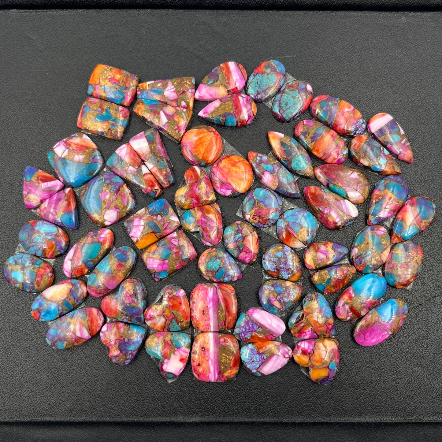 Kingman Pink Turquoise Dahlia - Matching Pairs - Wholesale Lot - 29 Pcs