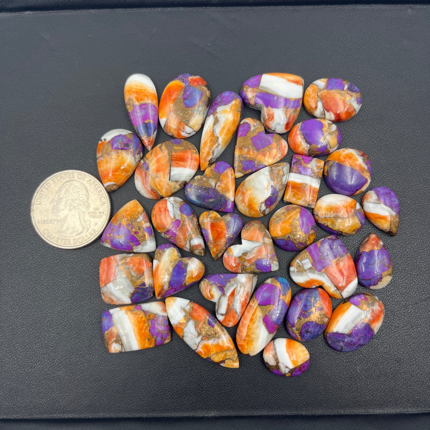 Kingman Purple Oyster Mohave - Loose Cabs - Wholesale Lot - 31 Pcs