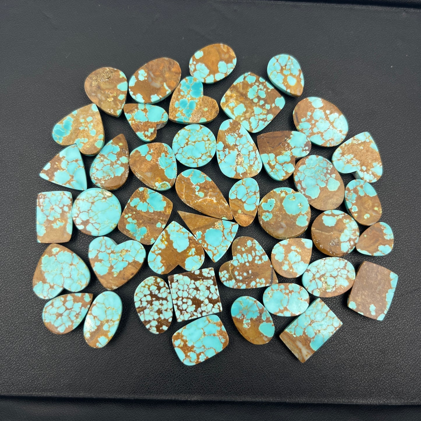 Number #8 Turquoise - Loose Cabs - Wholesale Lot - 42 Pcs