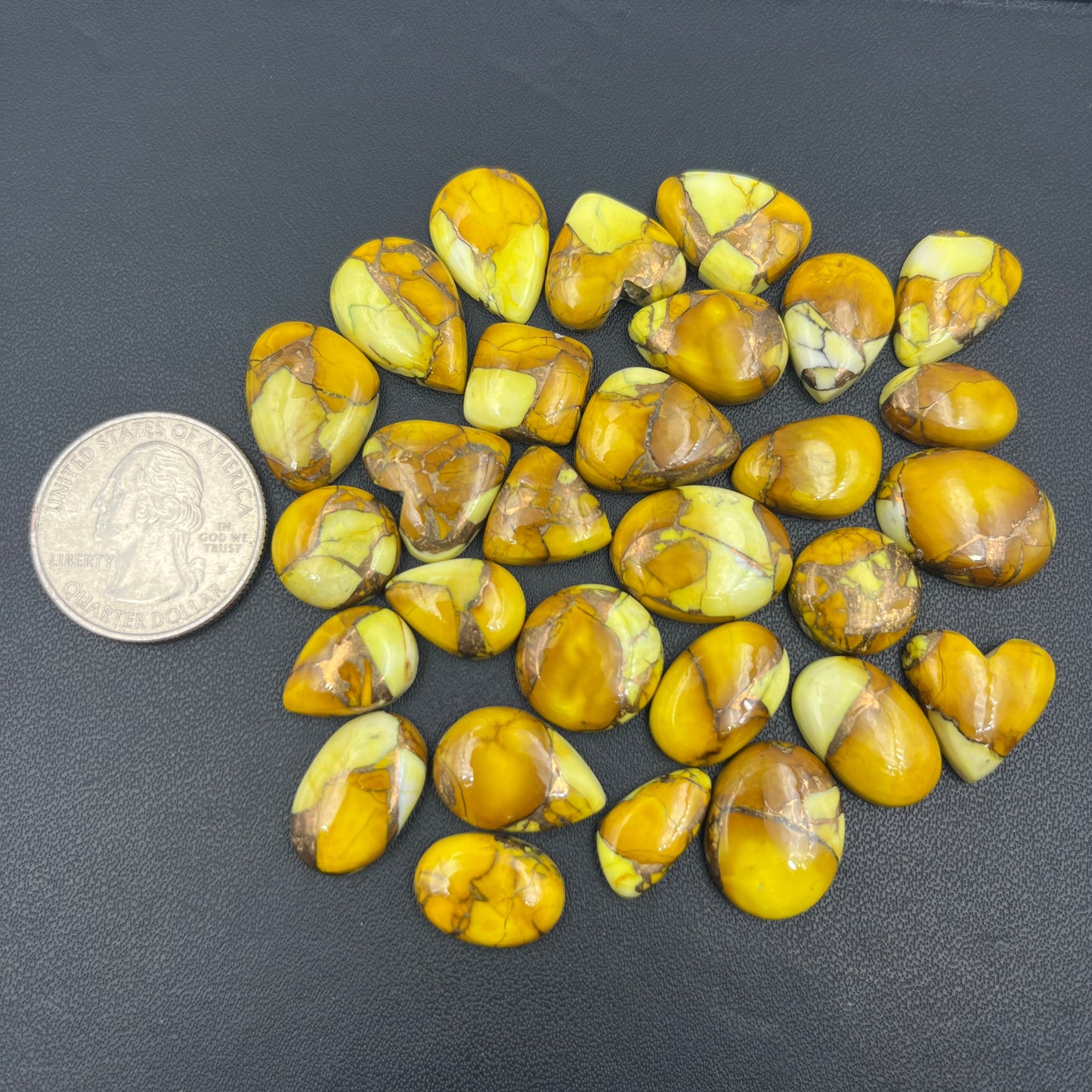 Kingman Honey Dahlia - Loose Cabs - Wholesale Lot - 29 Pcs