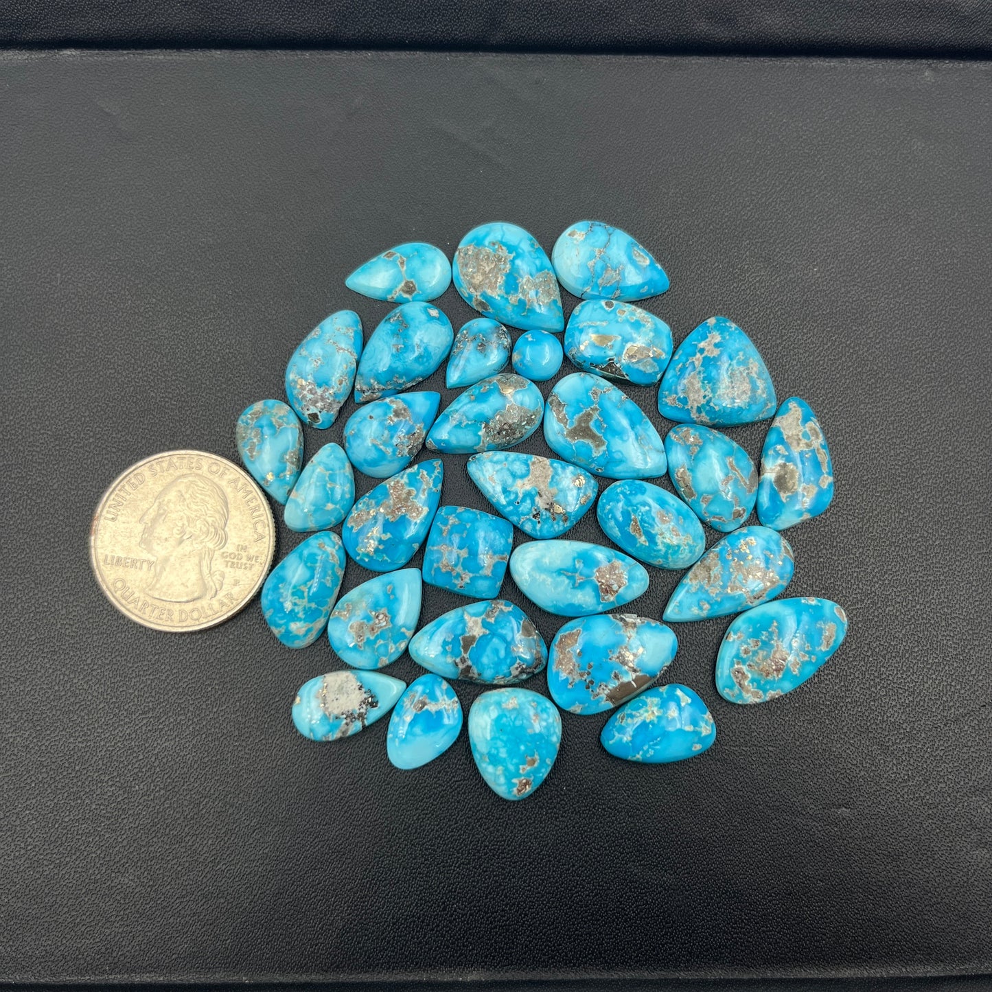 Blue Bird Turquoise - Loose Cabs - Wholesale Lot - 31 Pcs