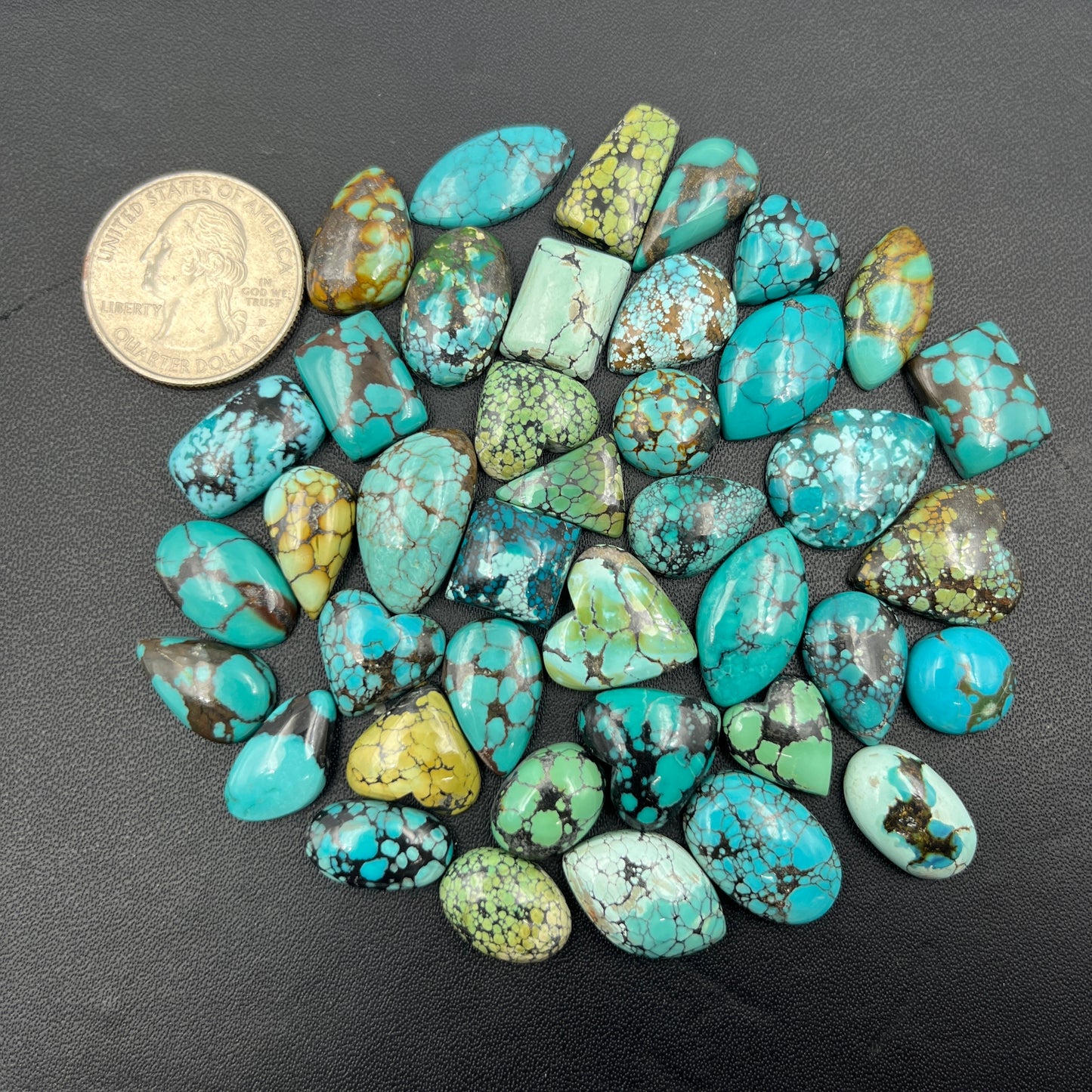 Hubei Turquoise - Loose Cabs - Wholesale Lot - 40 Pcs